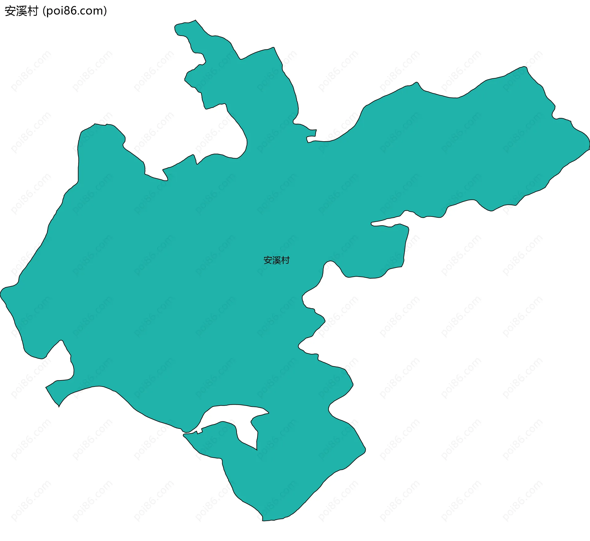 安溪村边界地图