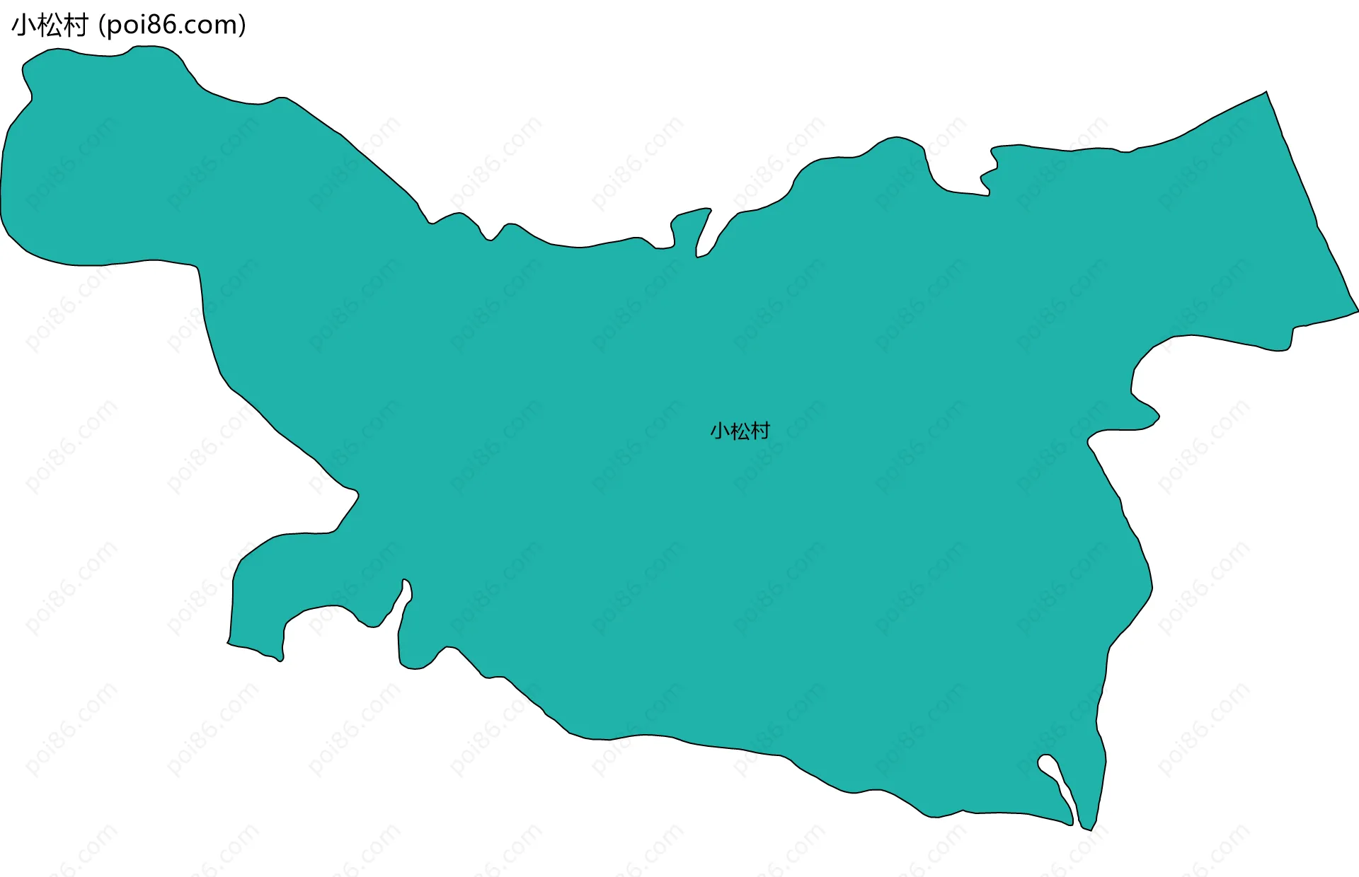 小松村边界地图