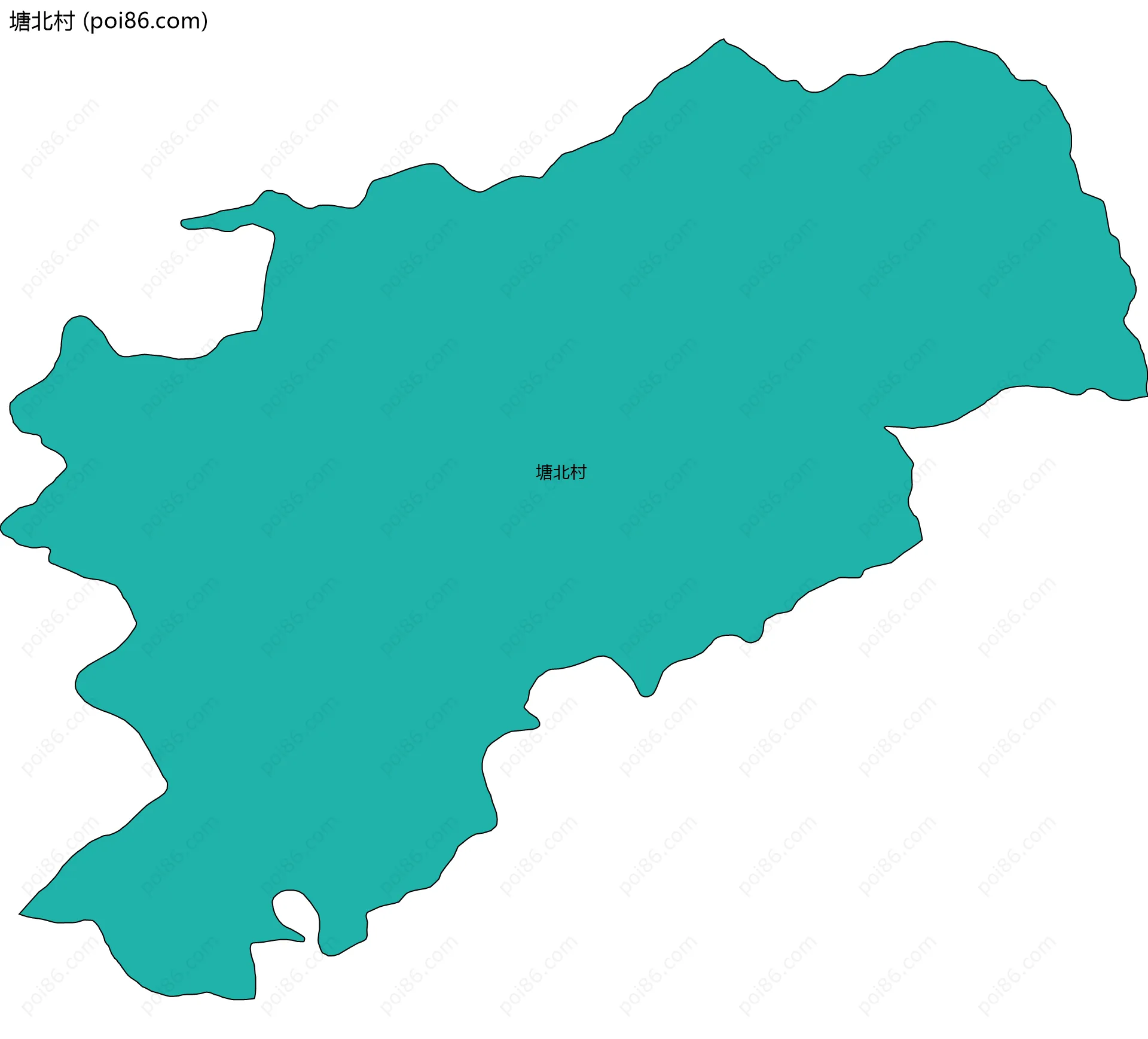 塘北村边界地图