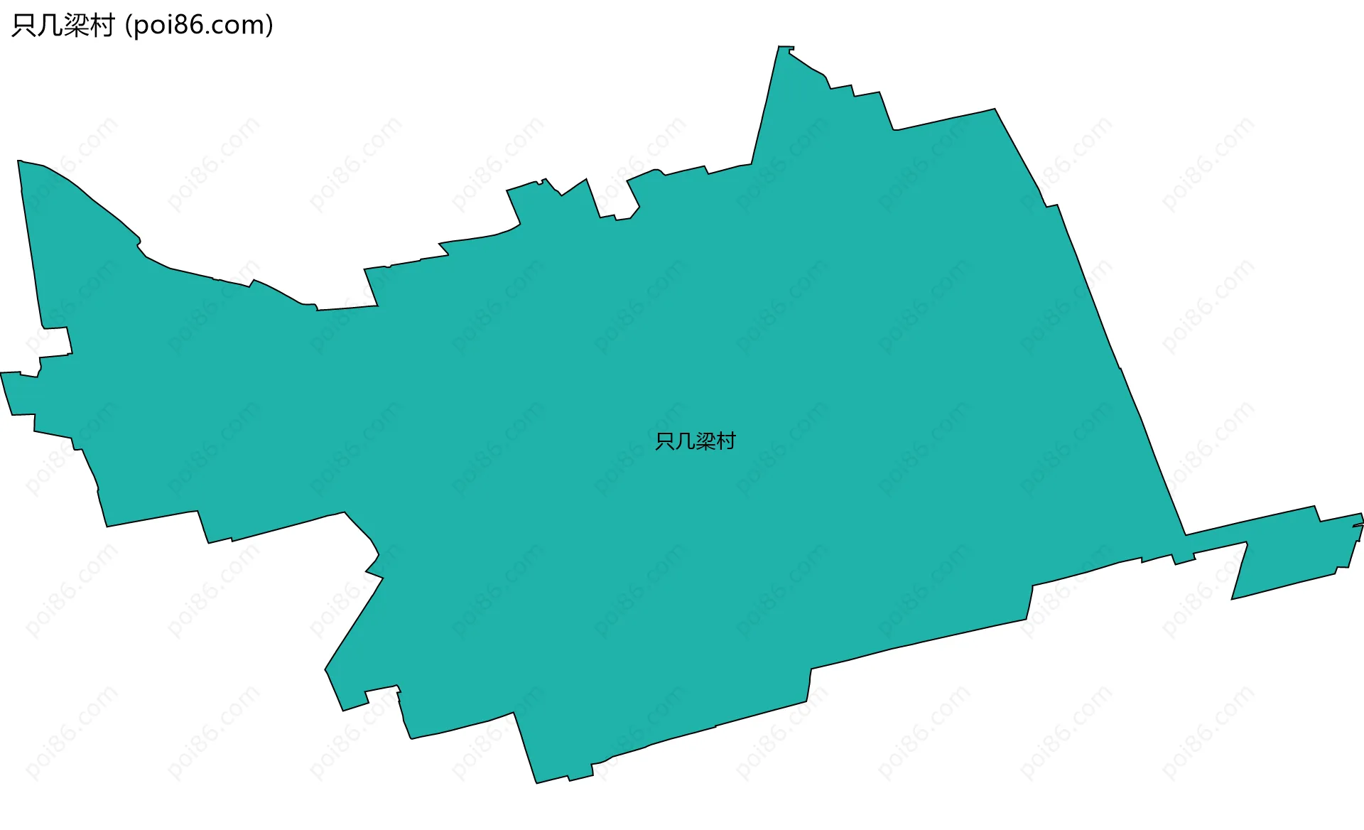 只几梁村边界地图