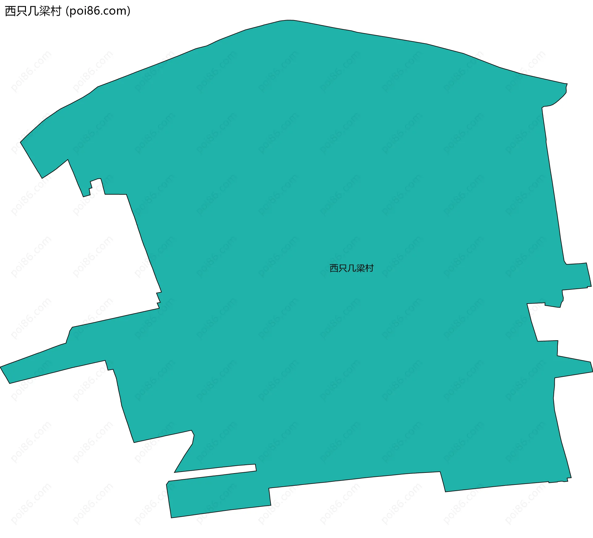 西只几梁村边界地图