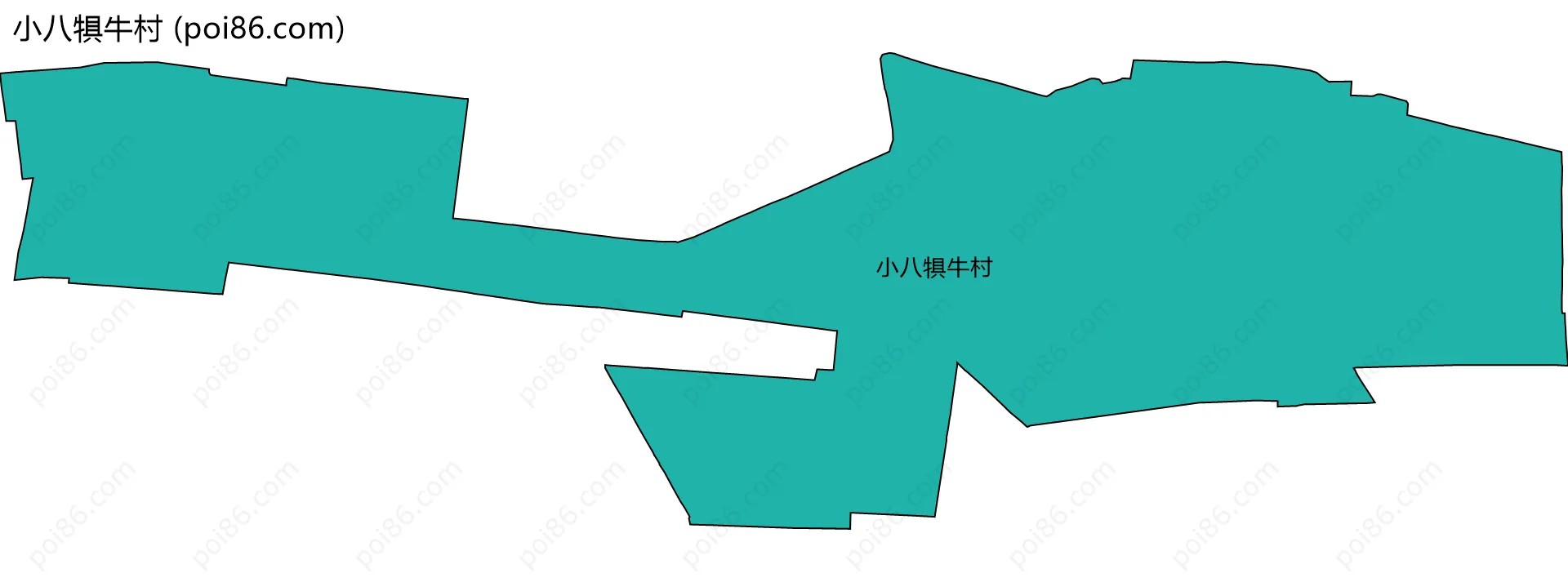 小八犋牛村边界地图