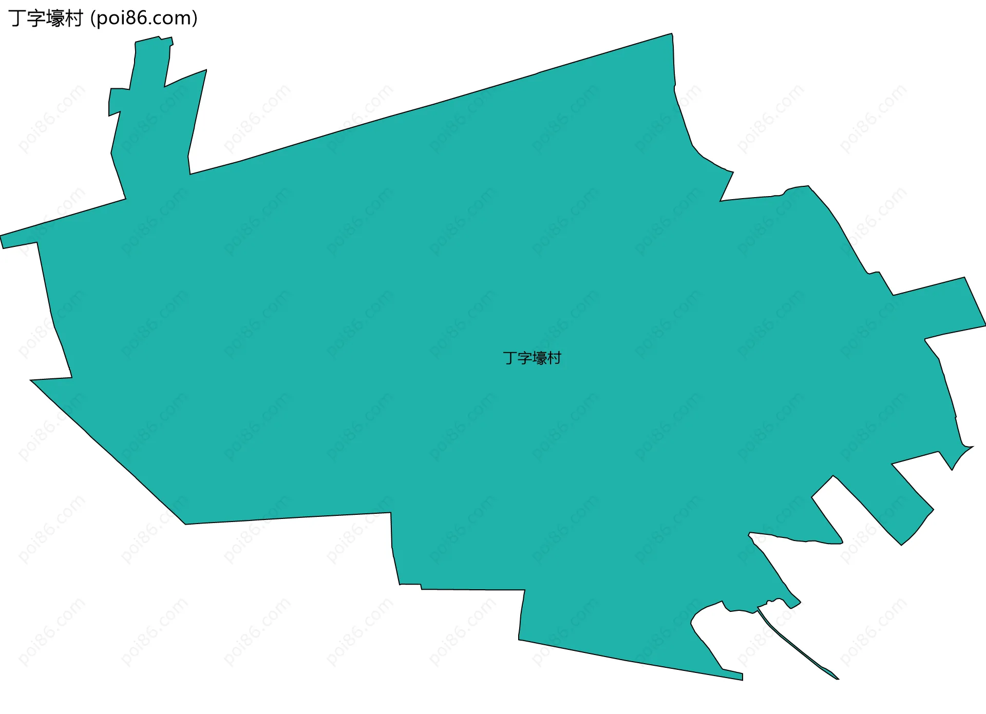 丁字壕村边界地图