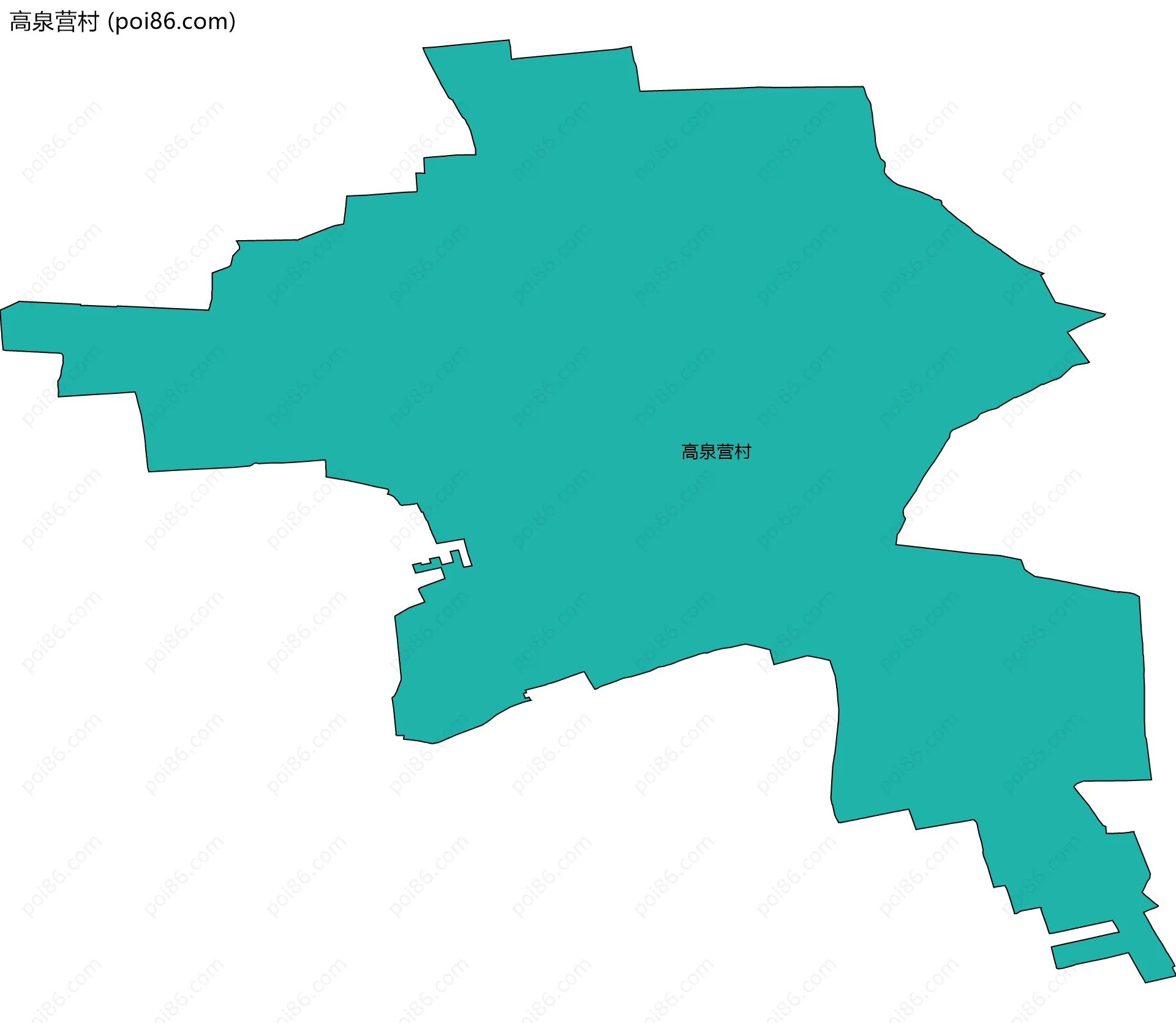 高泉营村边界地图