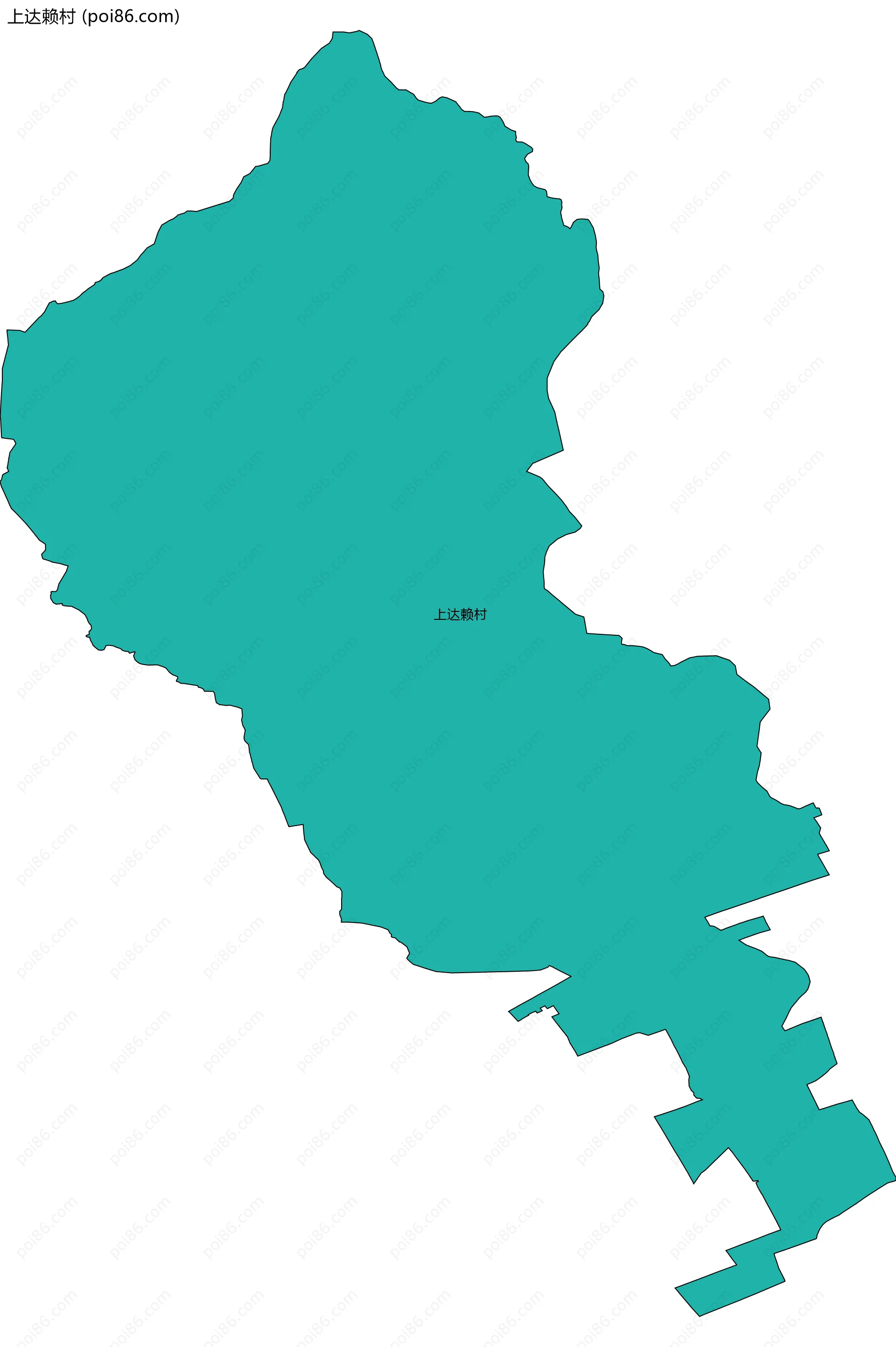 上达赖村边界地图