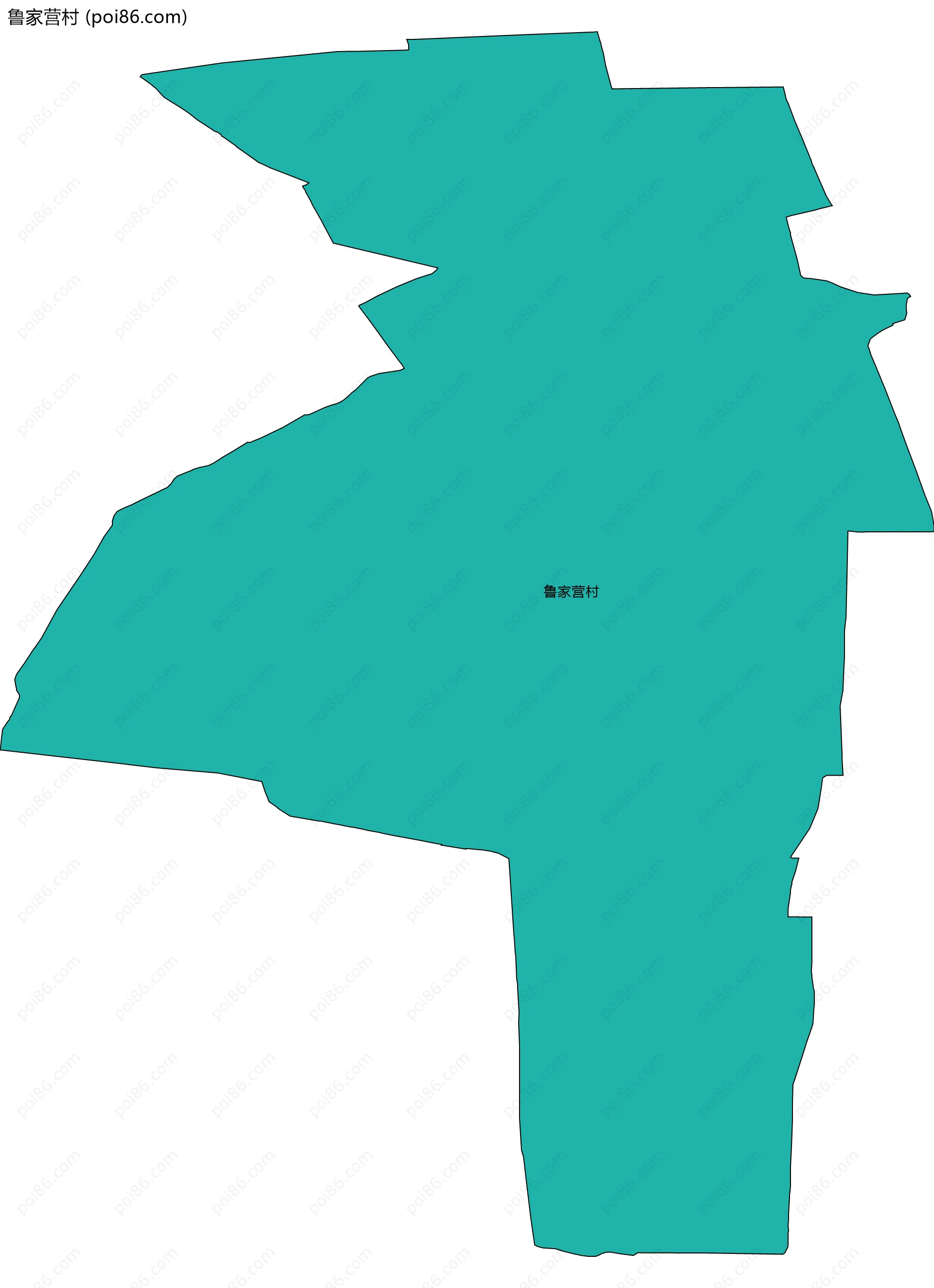 鲁家营村边界地图