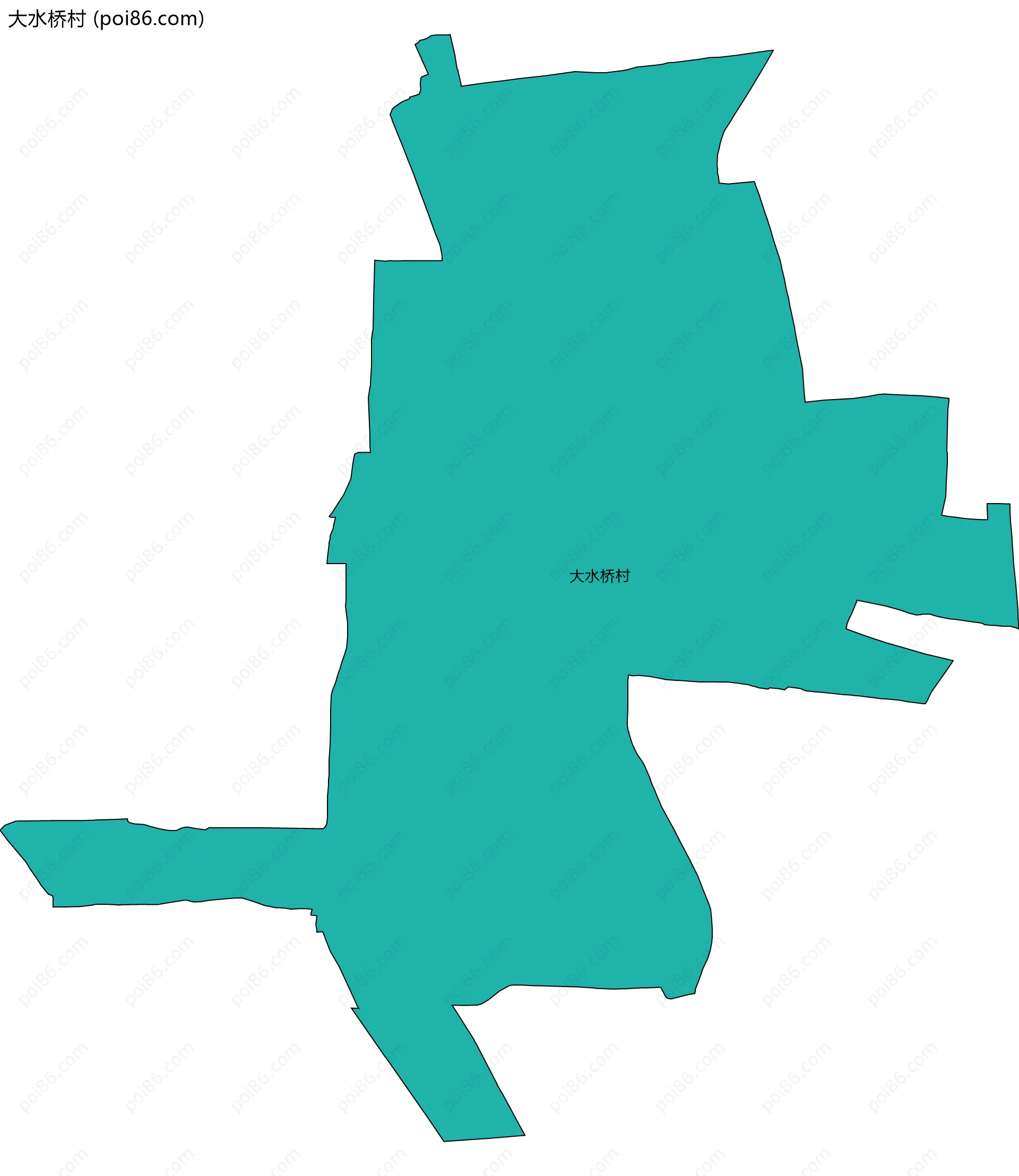 大水桥村边界地图