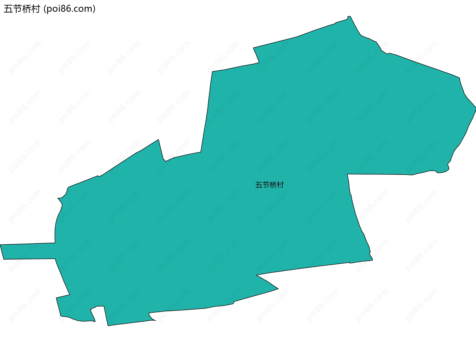 五节桥村边界地图