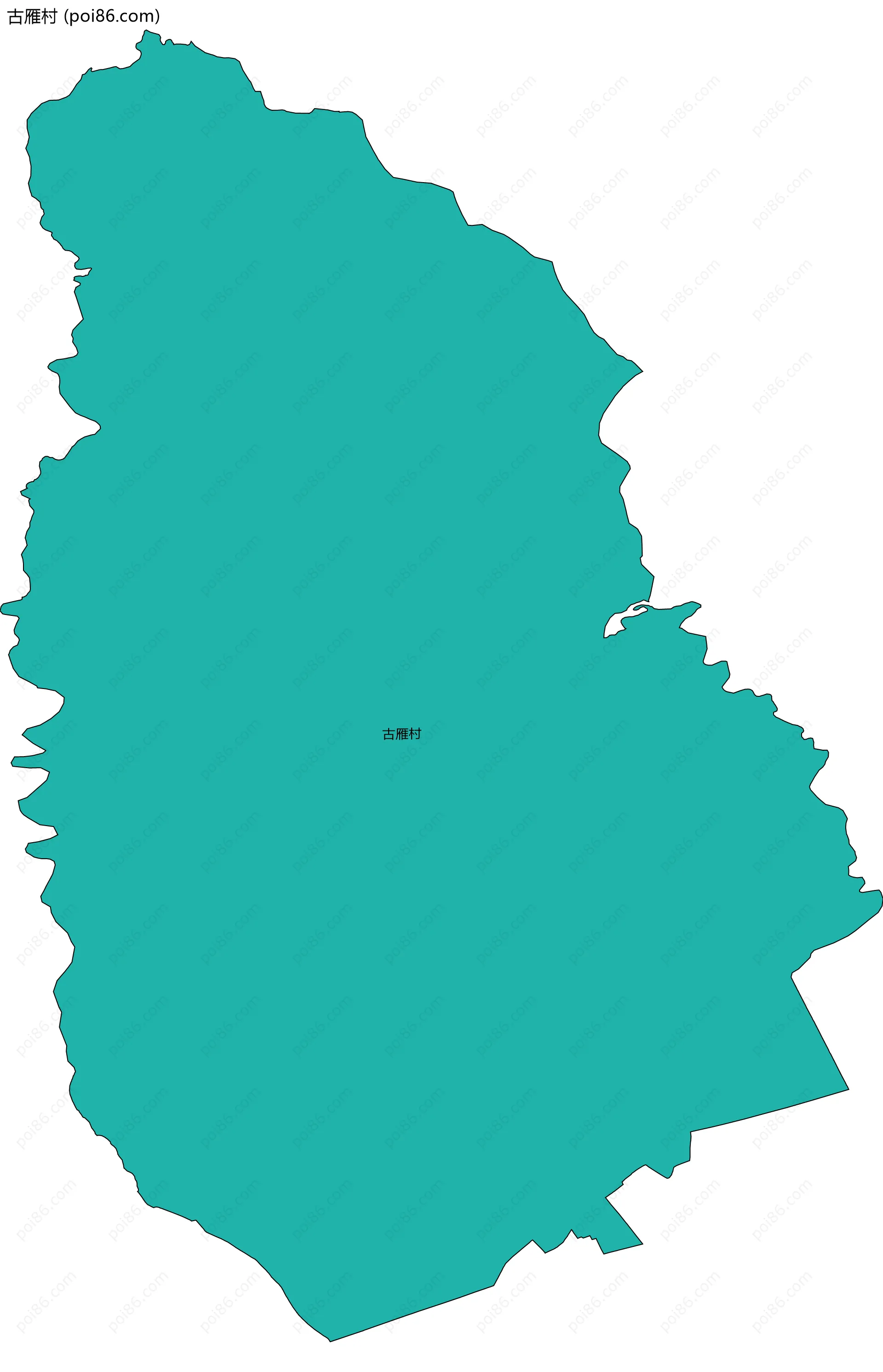 古雁村边界地图