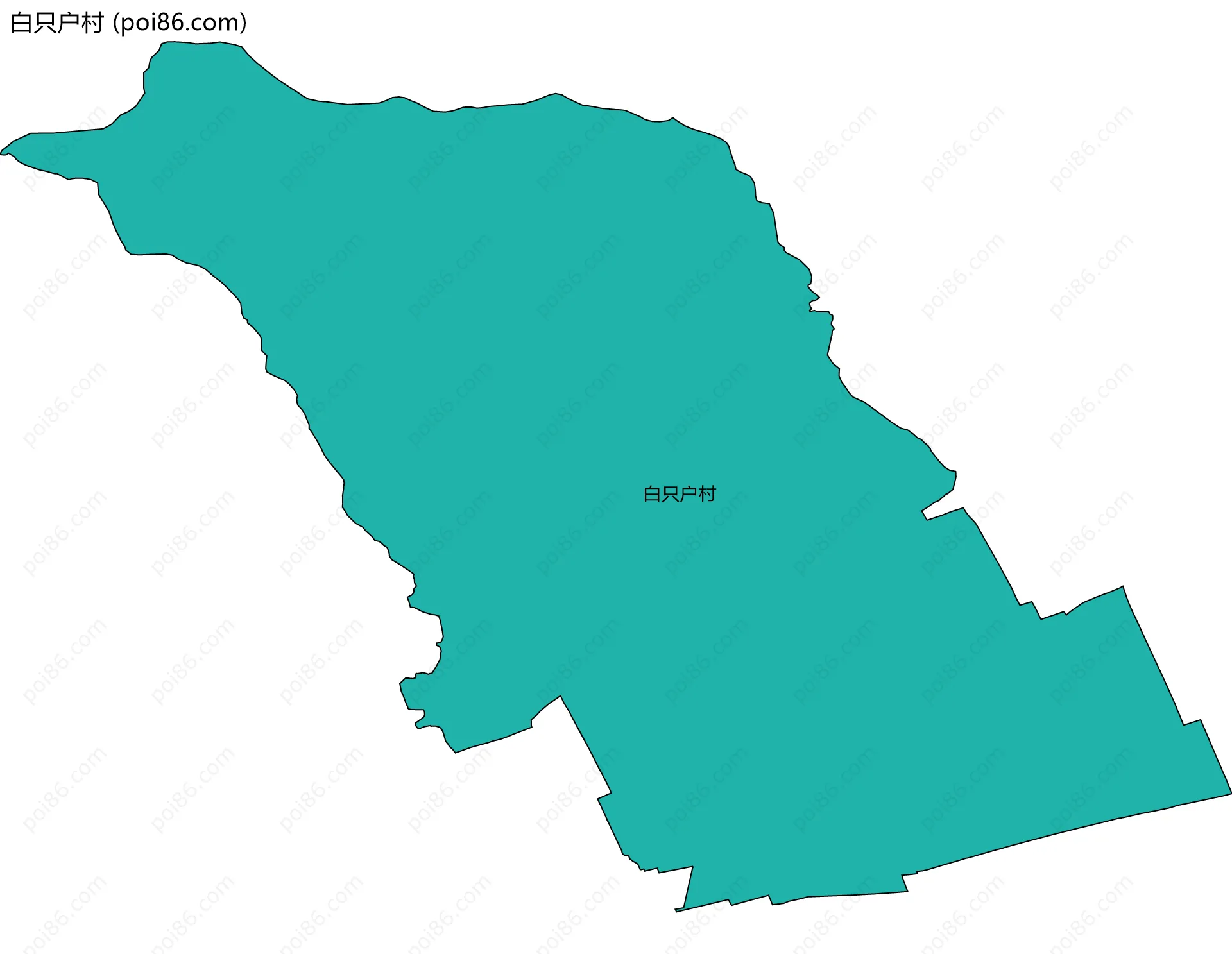 白只户村边界地图