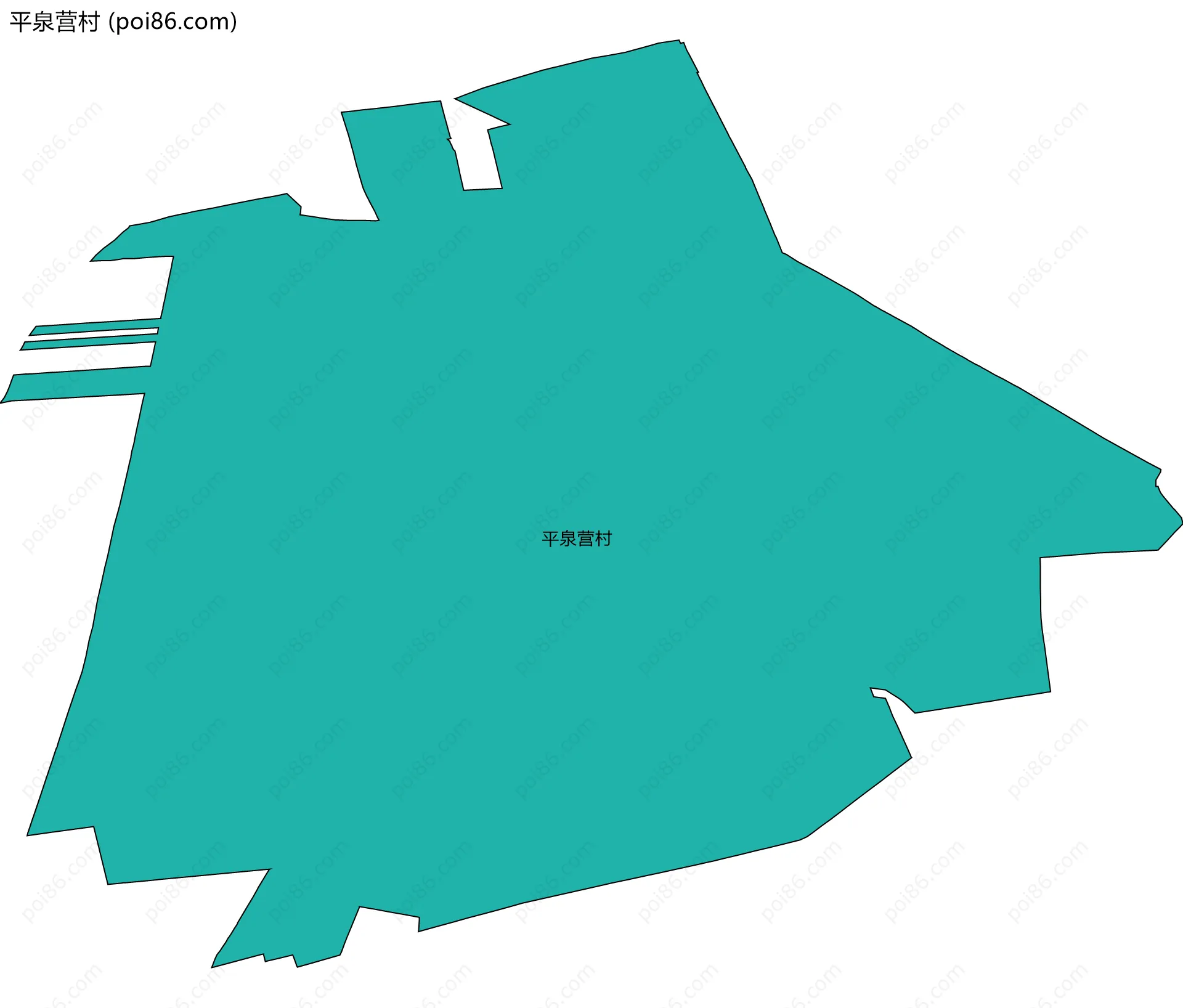 平泉营村边界地图
