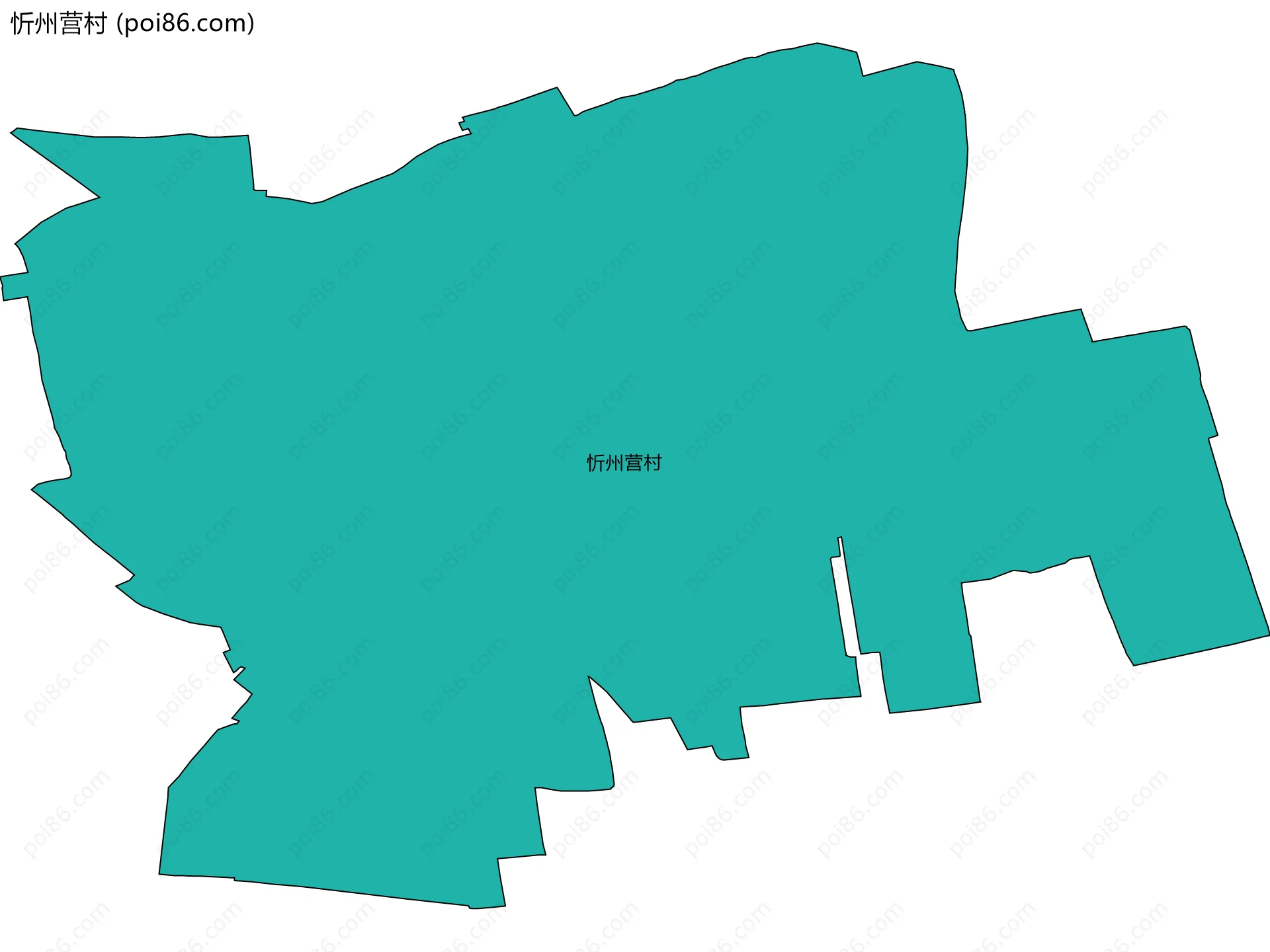 忻州营村边界地图
