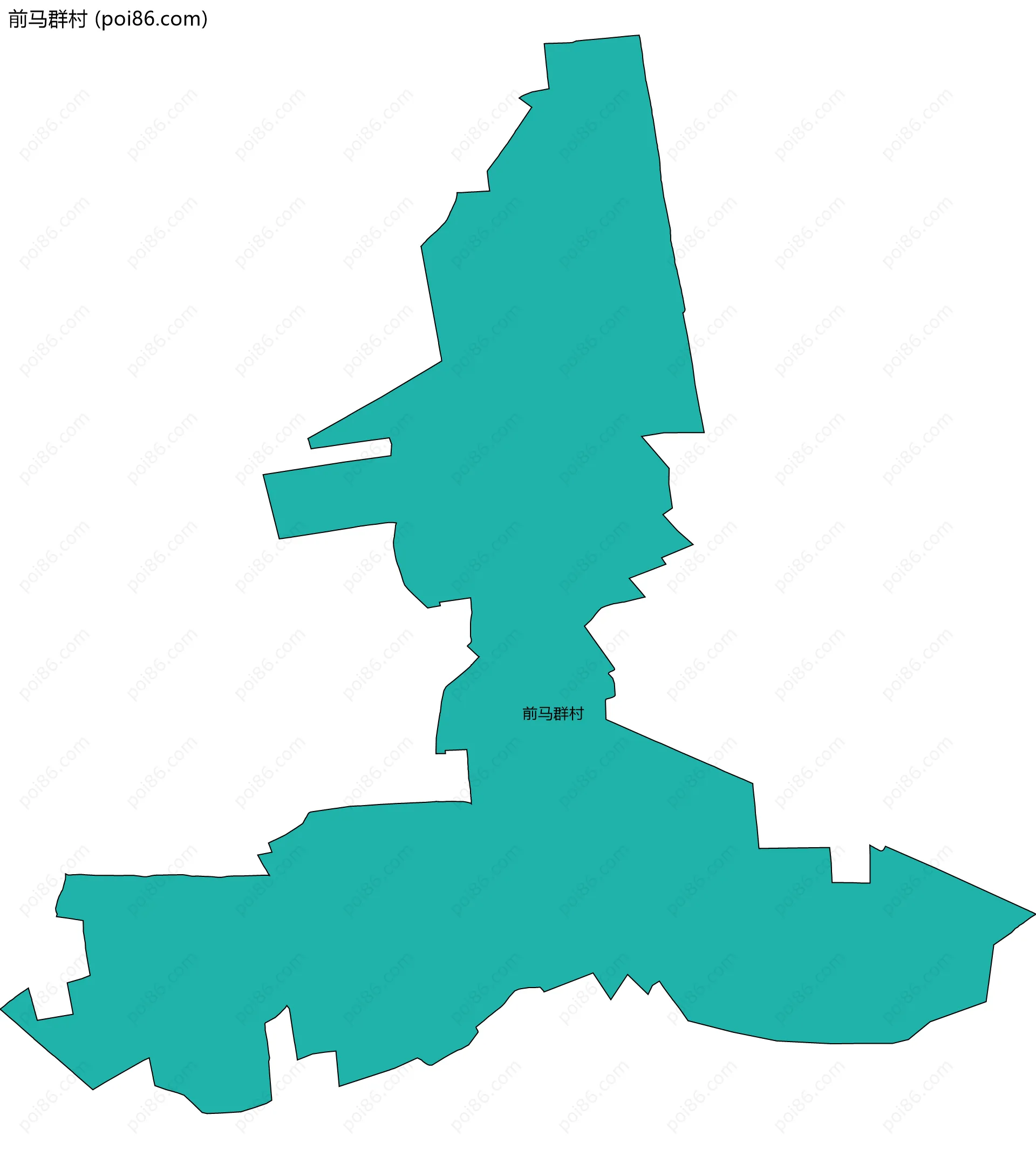 前马群村边界地图