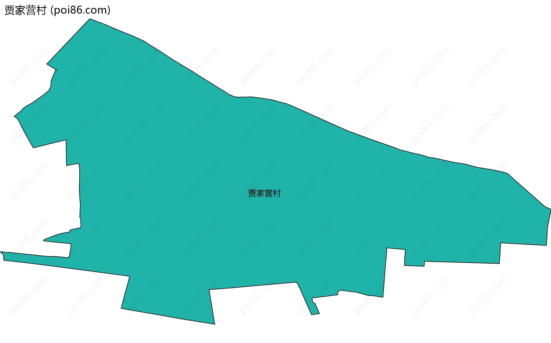 贾家营村边界地图