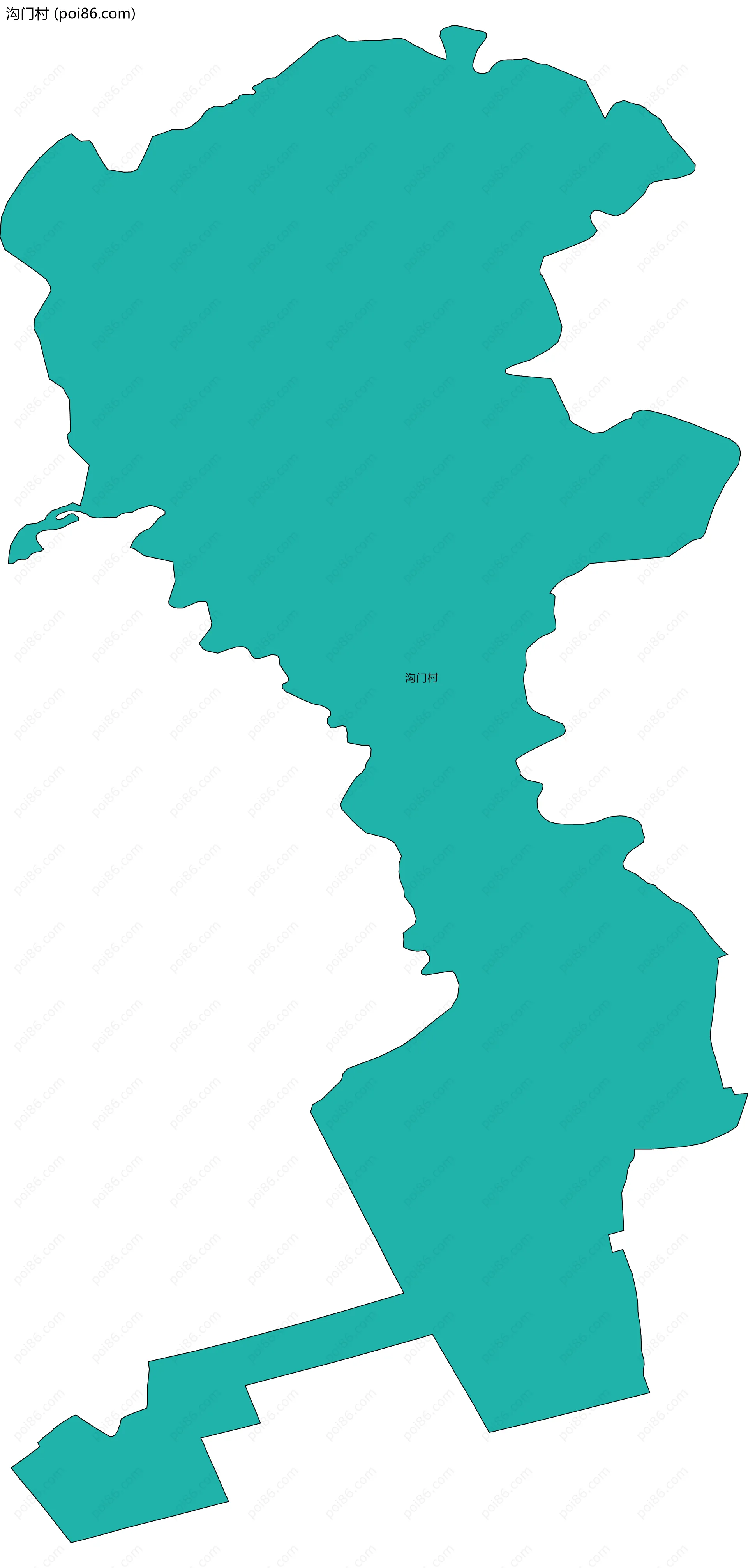 沟门村边界地图