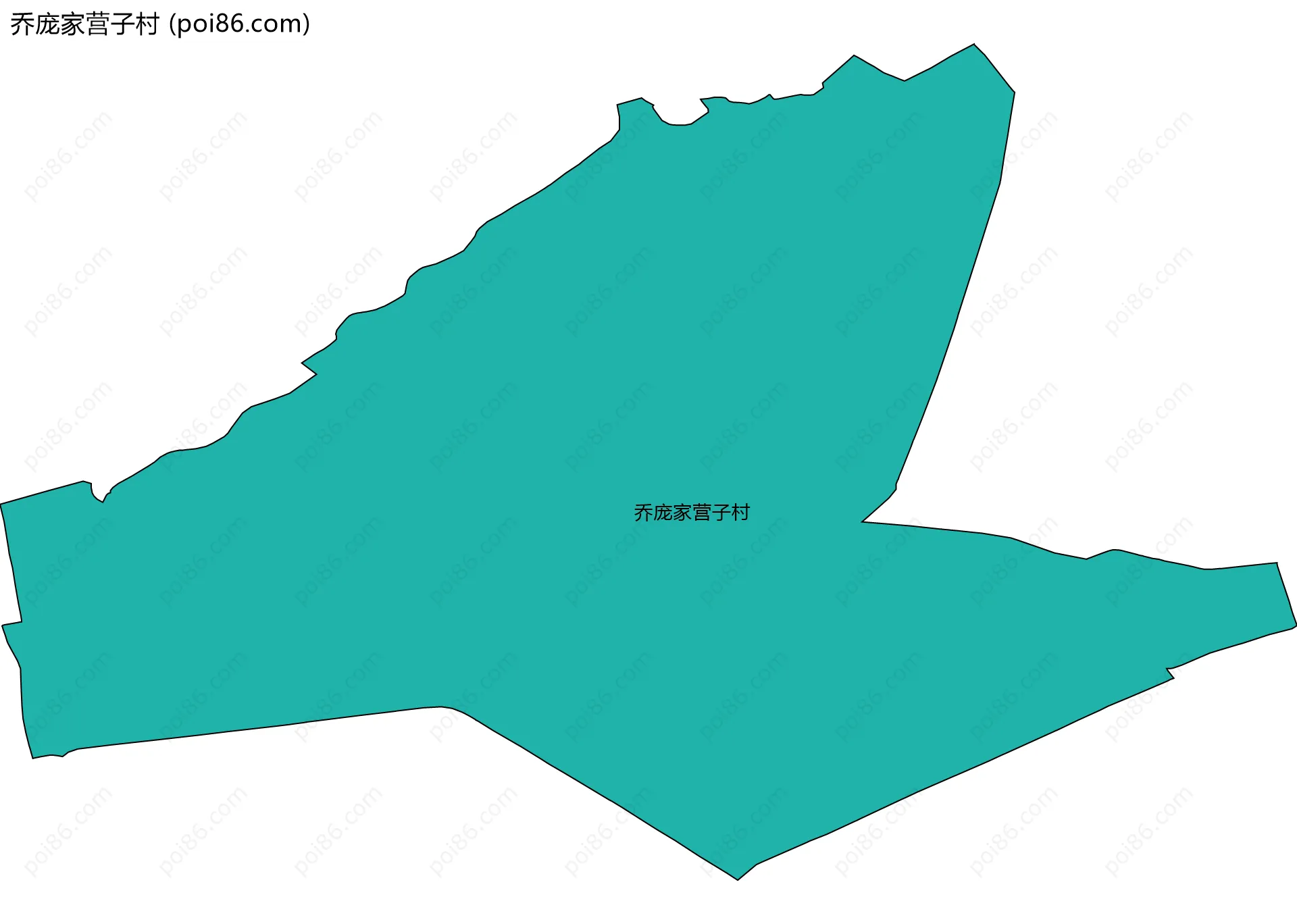 乔庞家营子村边界地图