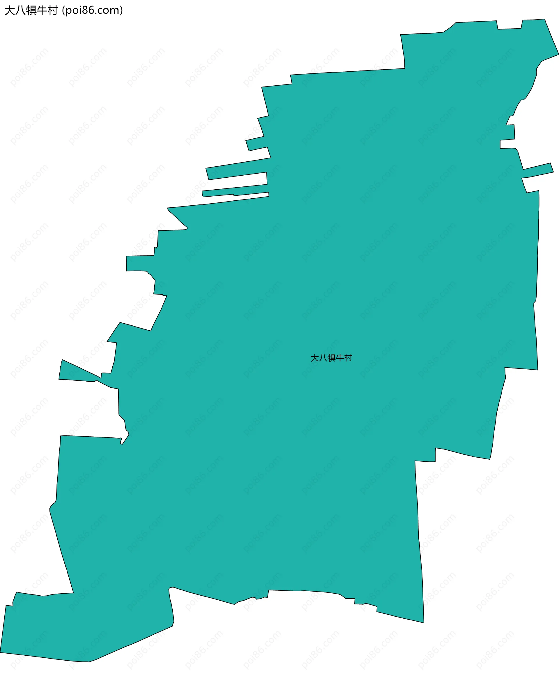 大八犋牛村边界地图