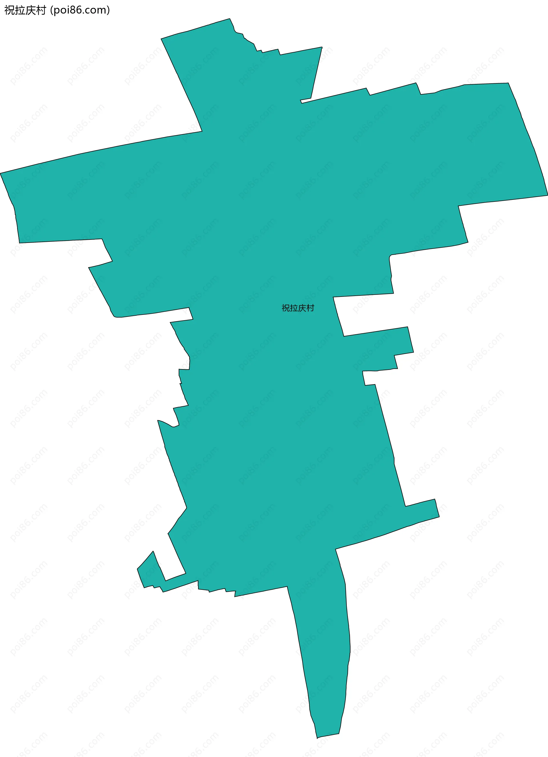 祝拉庆村边界地图