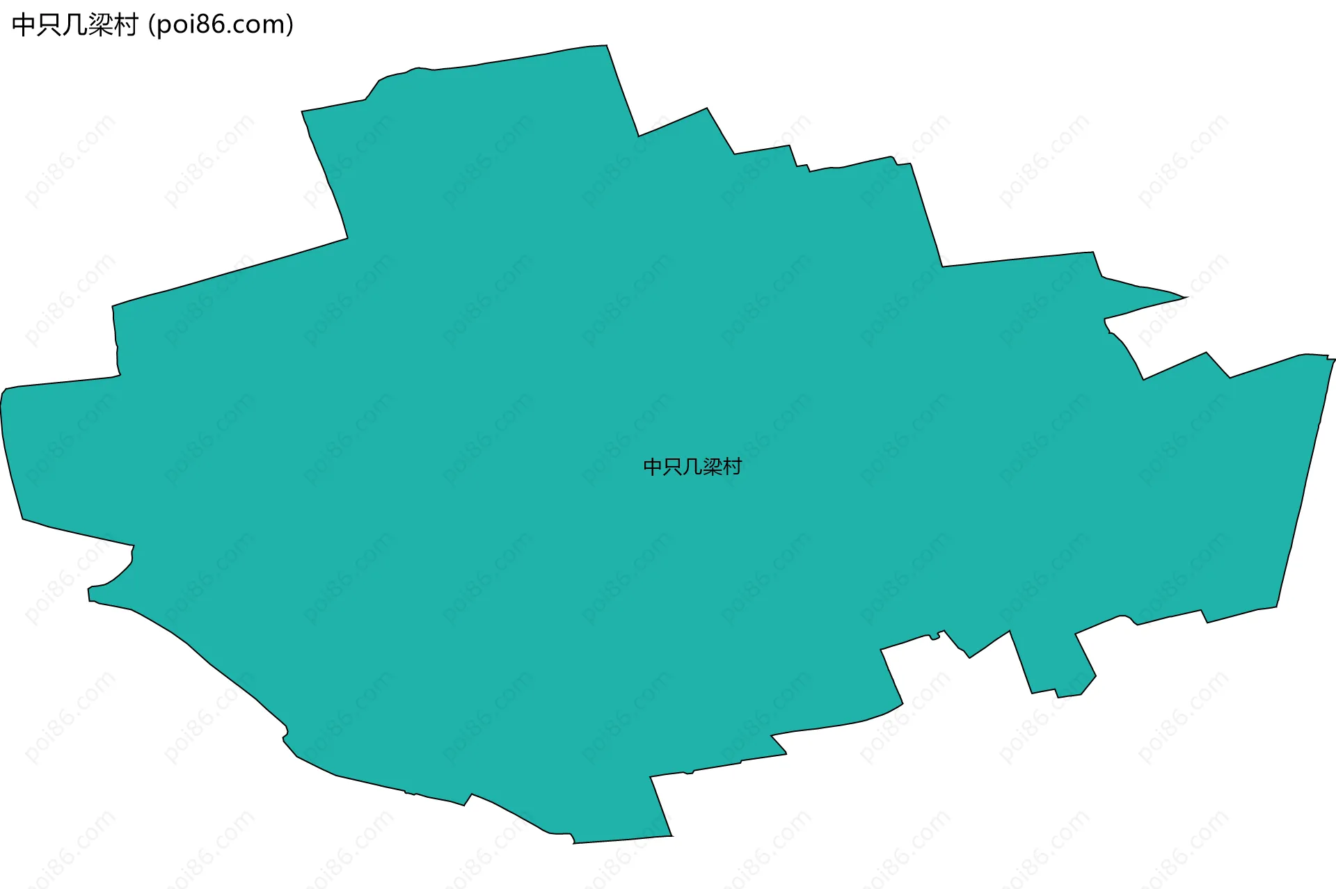 中只几梁村边界地图