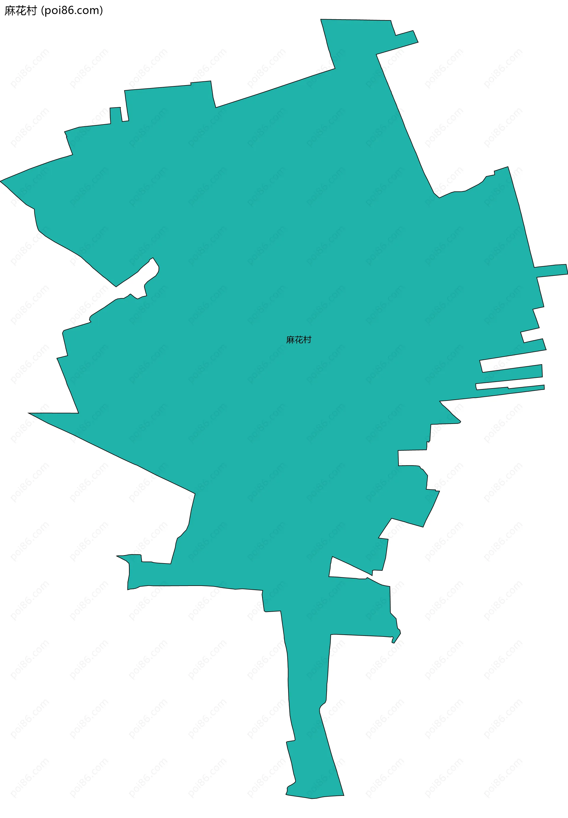 麻花村边界地图