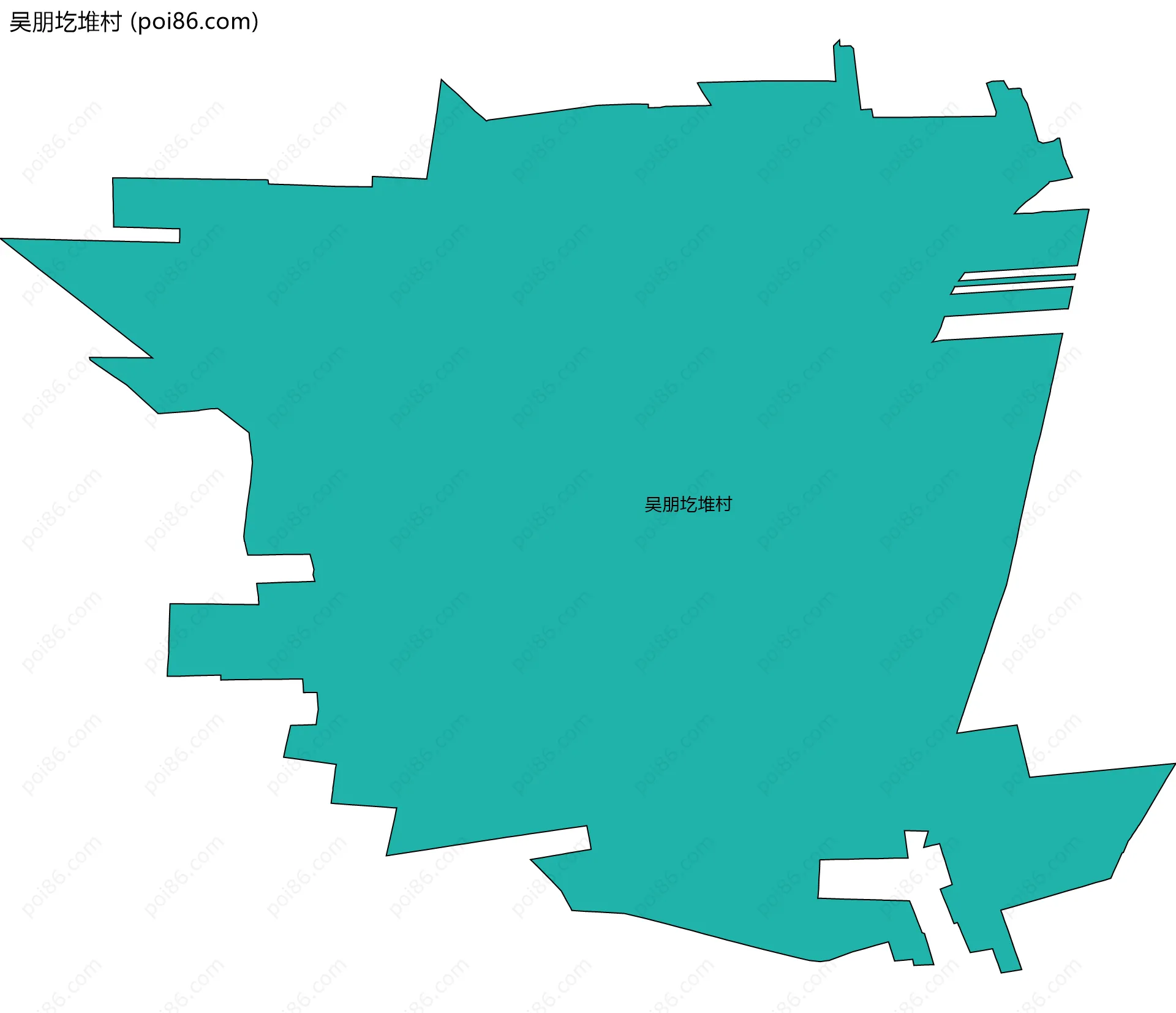 吴朋圪堆村边界地图