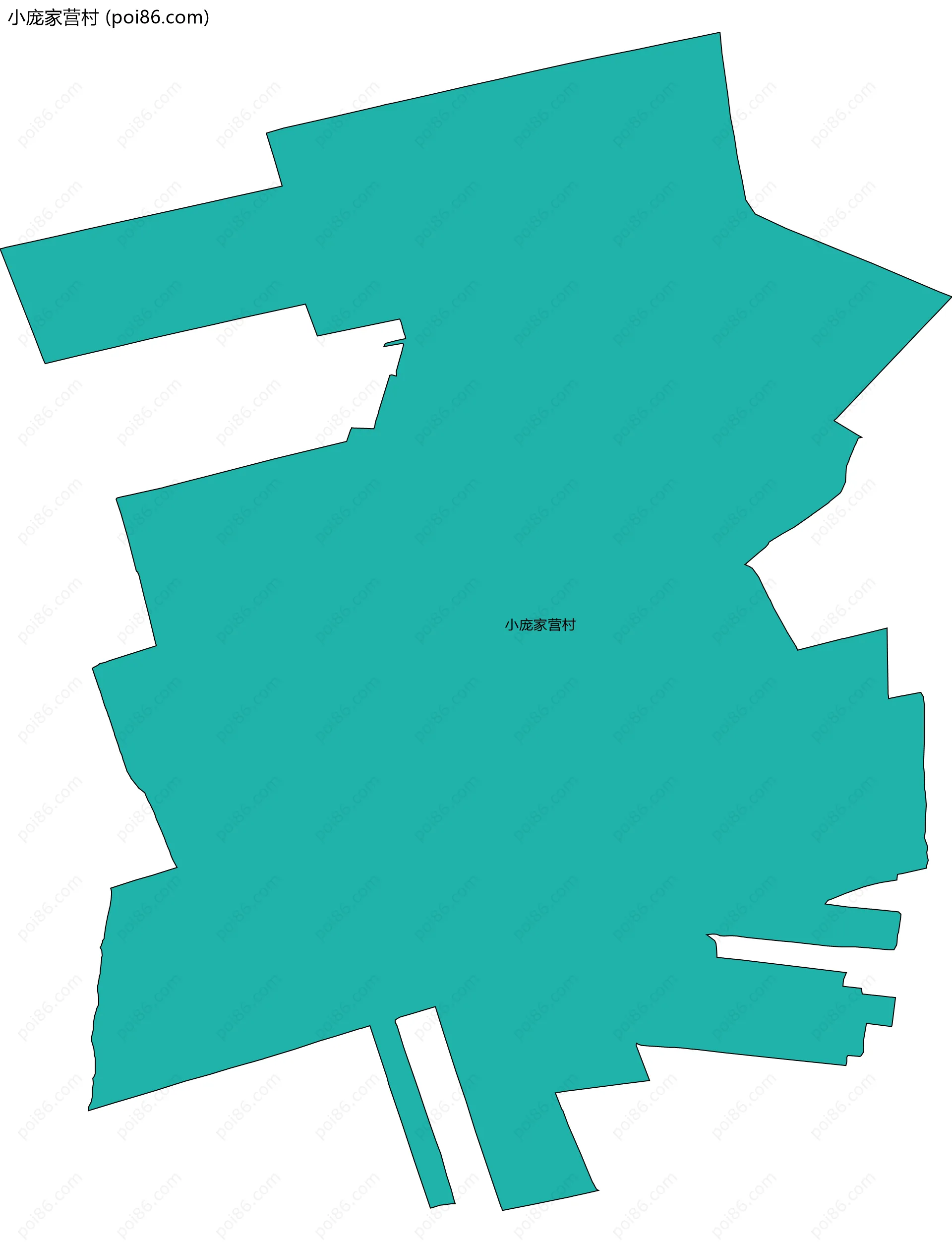 小庞家营村边界地图