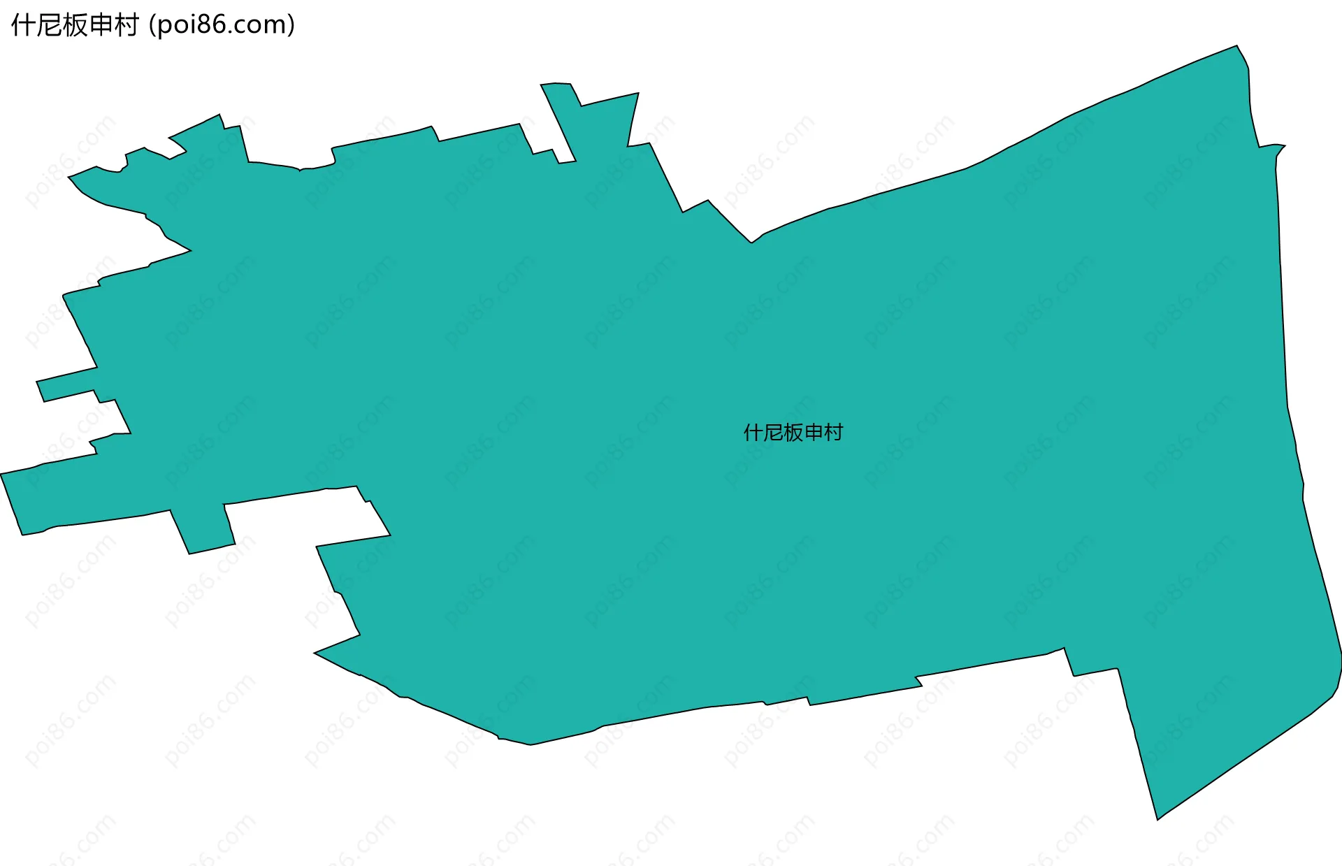 什尼板申村边界地图