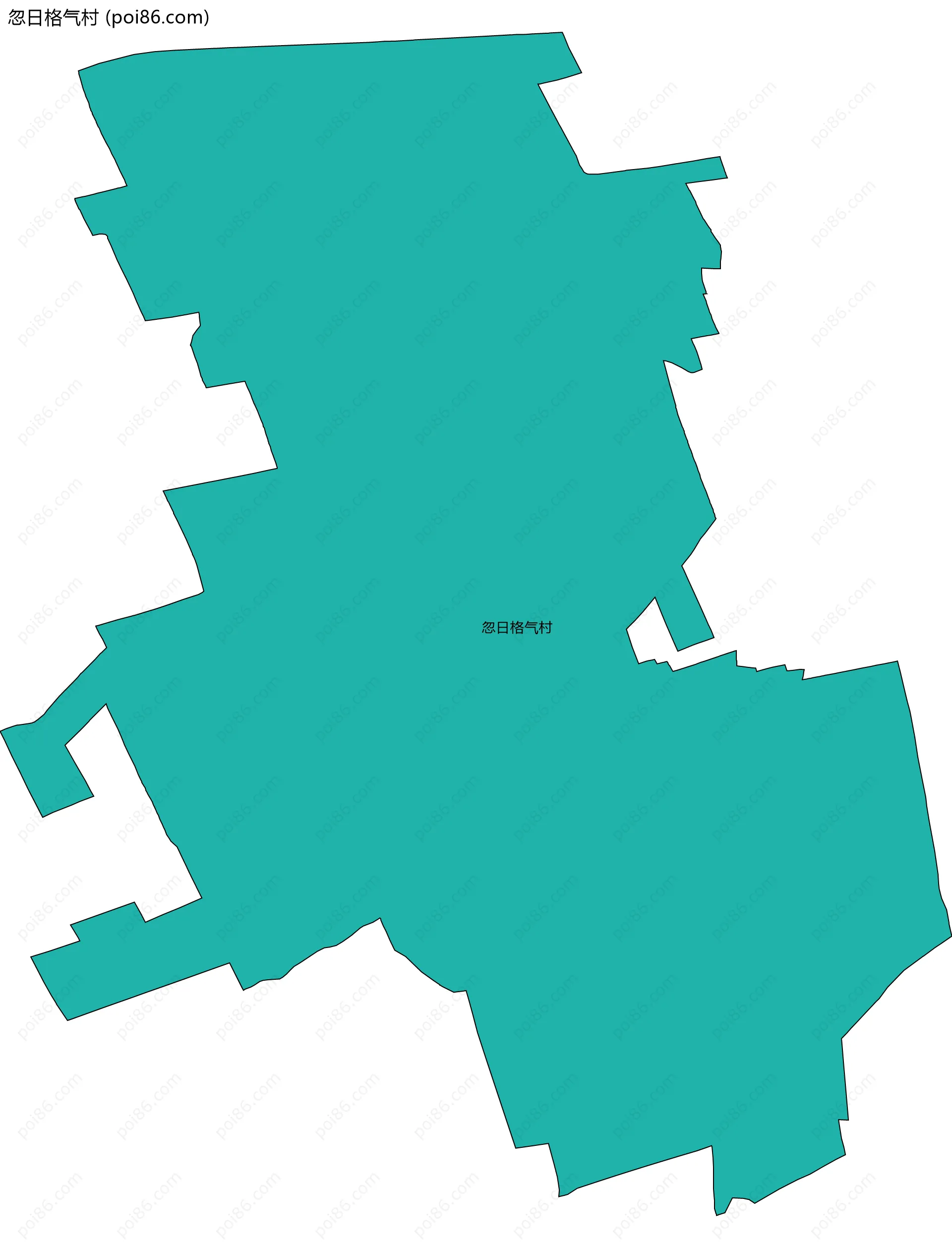 忽日格气村边界地图