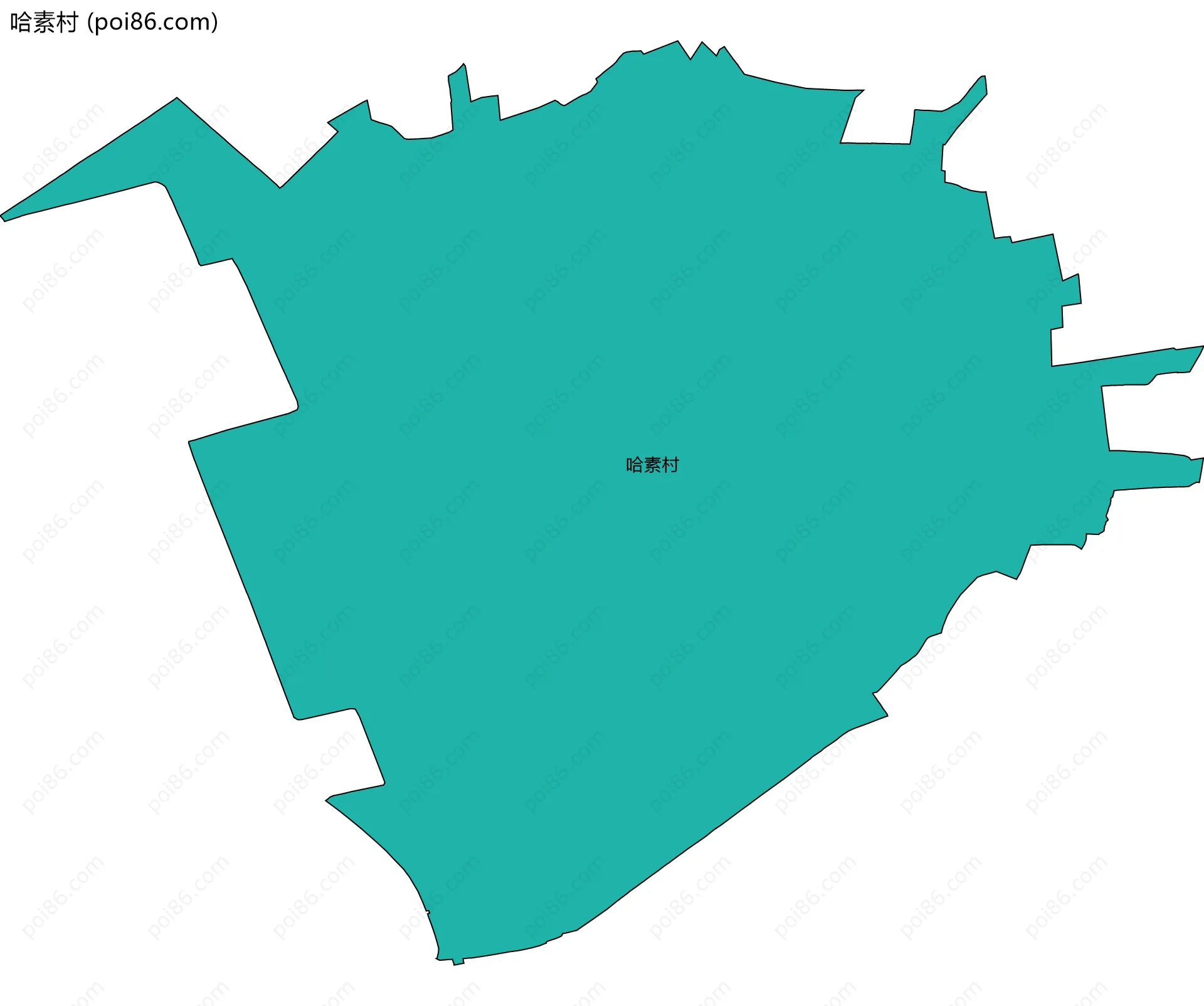 哈素村边界地图