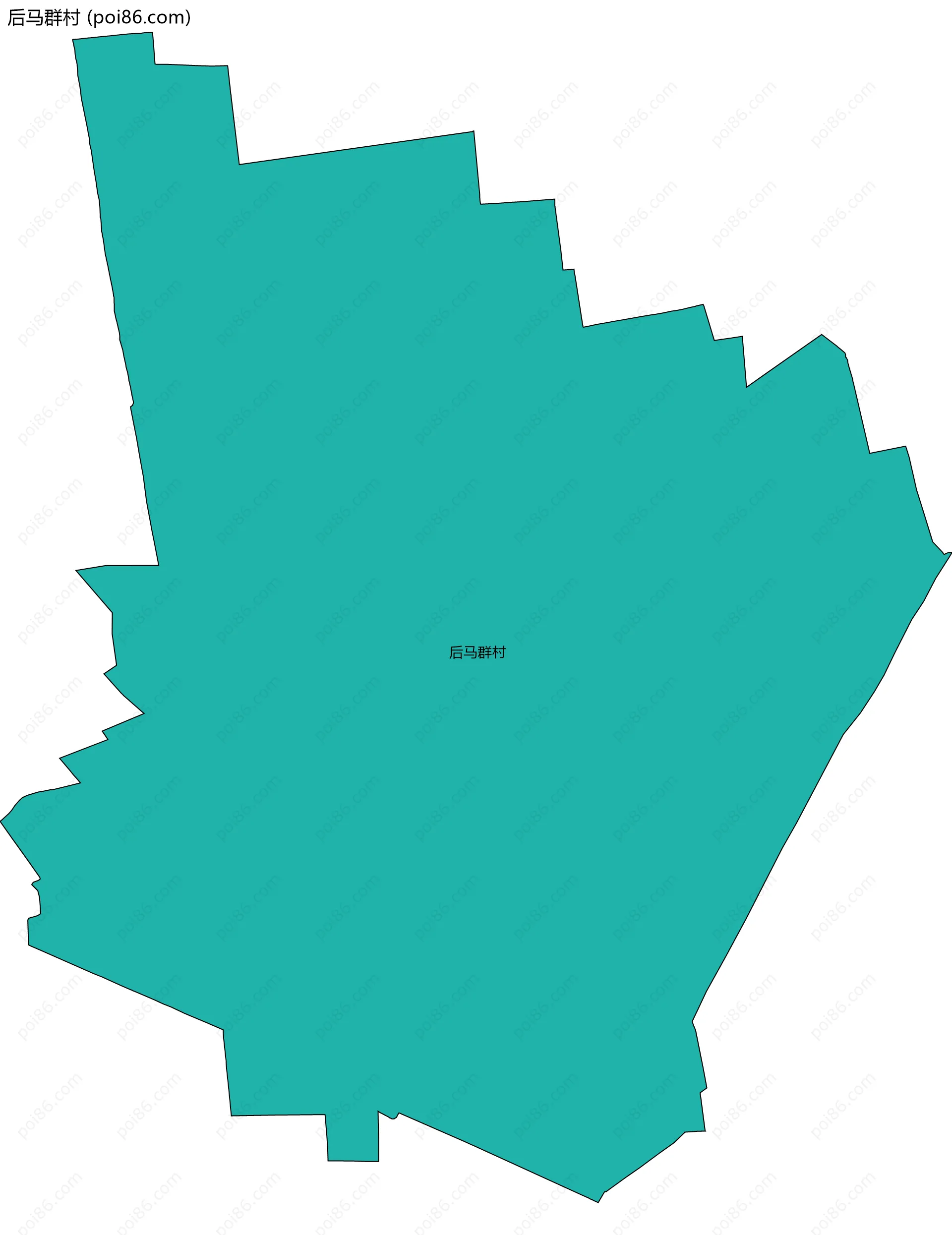 后马群村边界地图