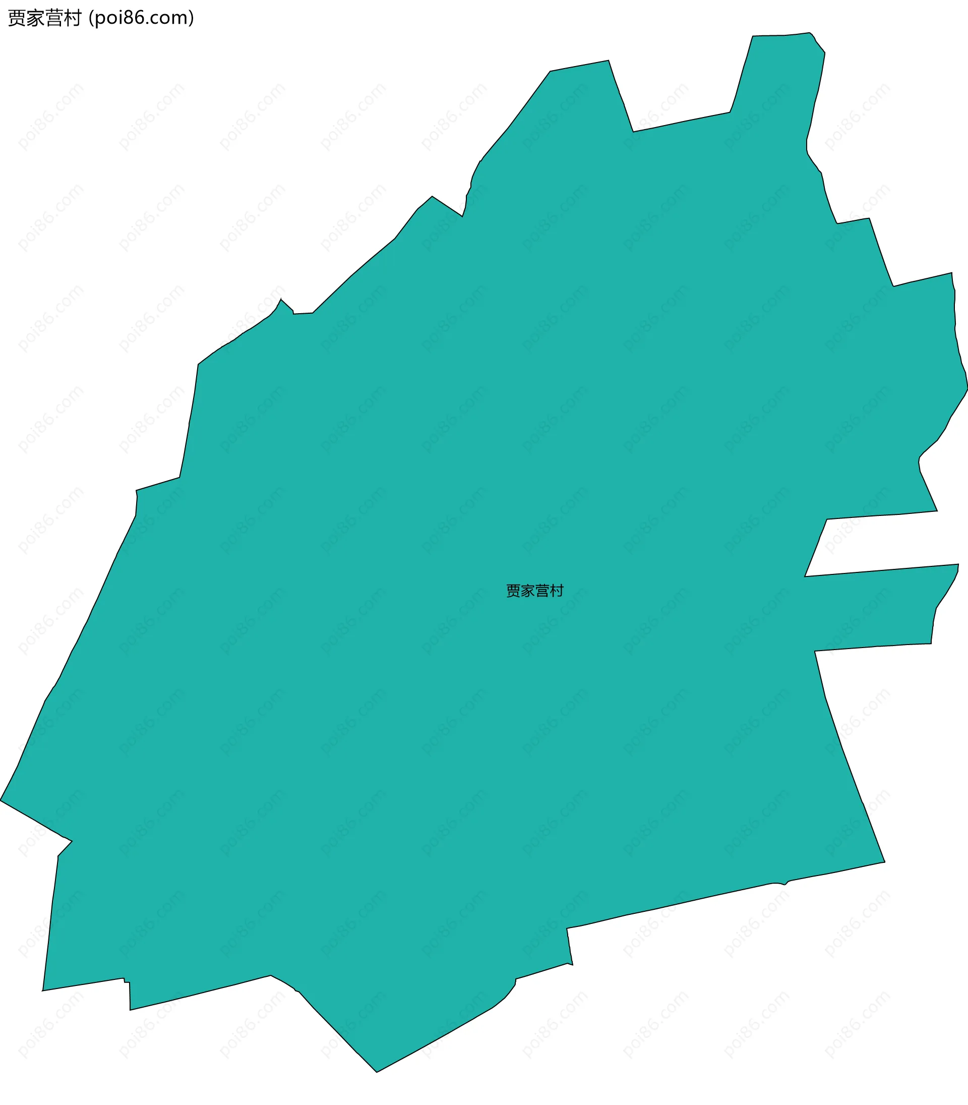 贾家营村边界地图