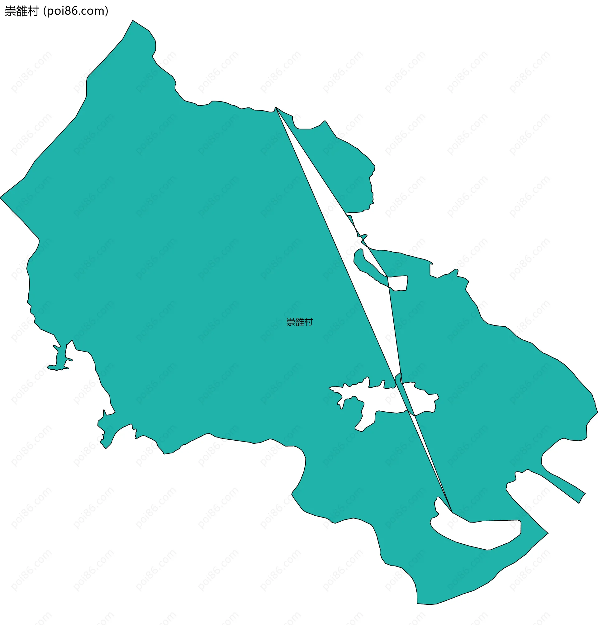 崇雒村边界地图