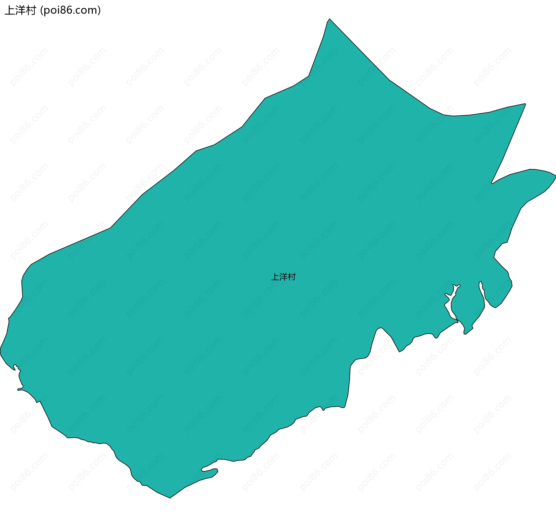 上洋村边界地图