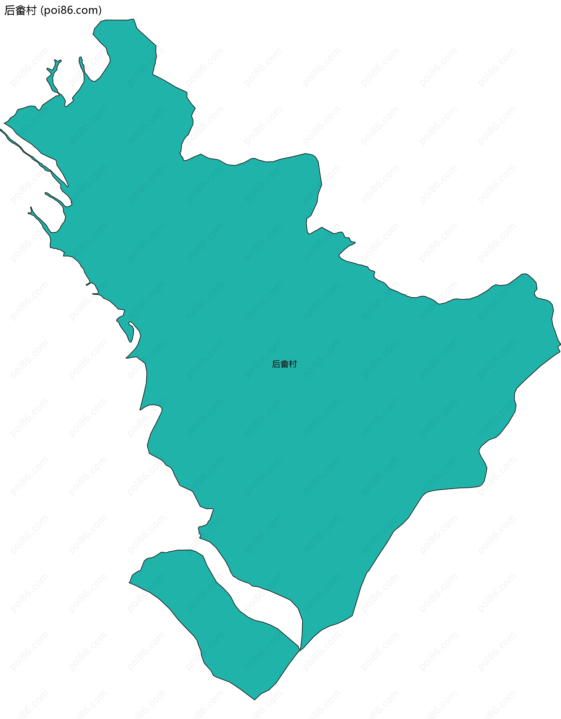 后畲村边界地图