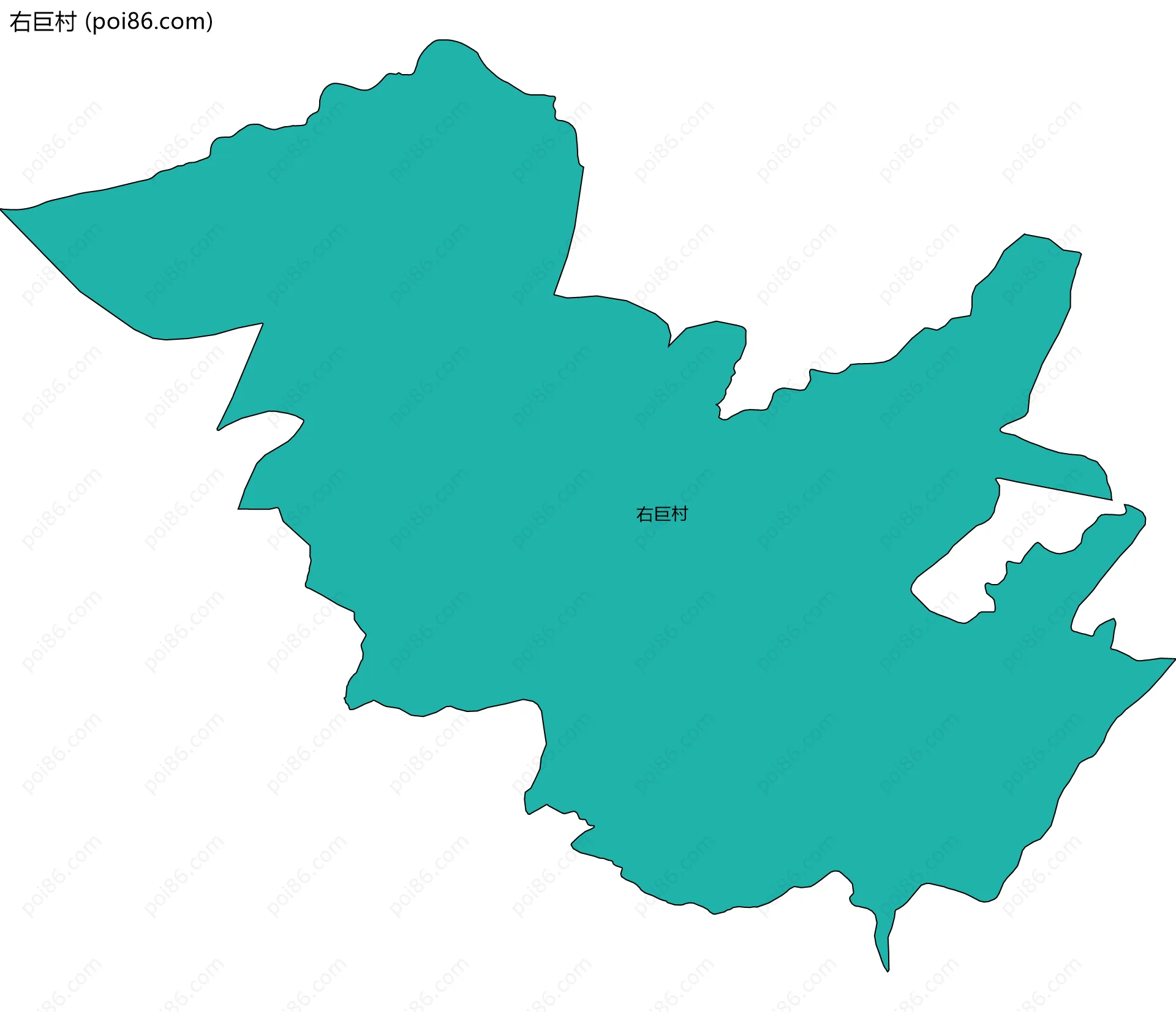 右巨村边界地图