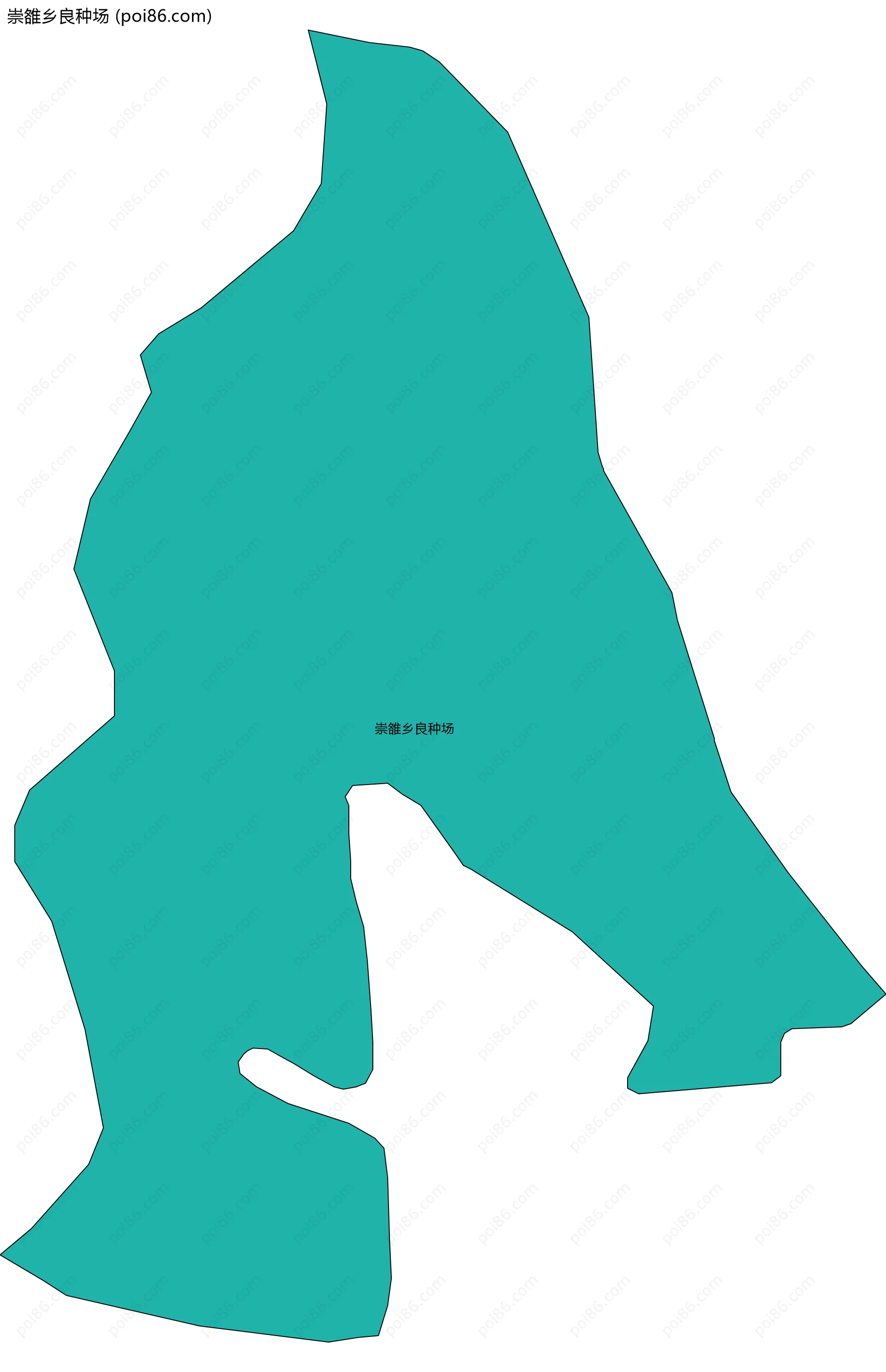 崇雒乡良种场边界地图