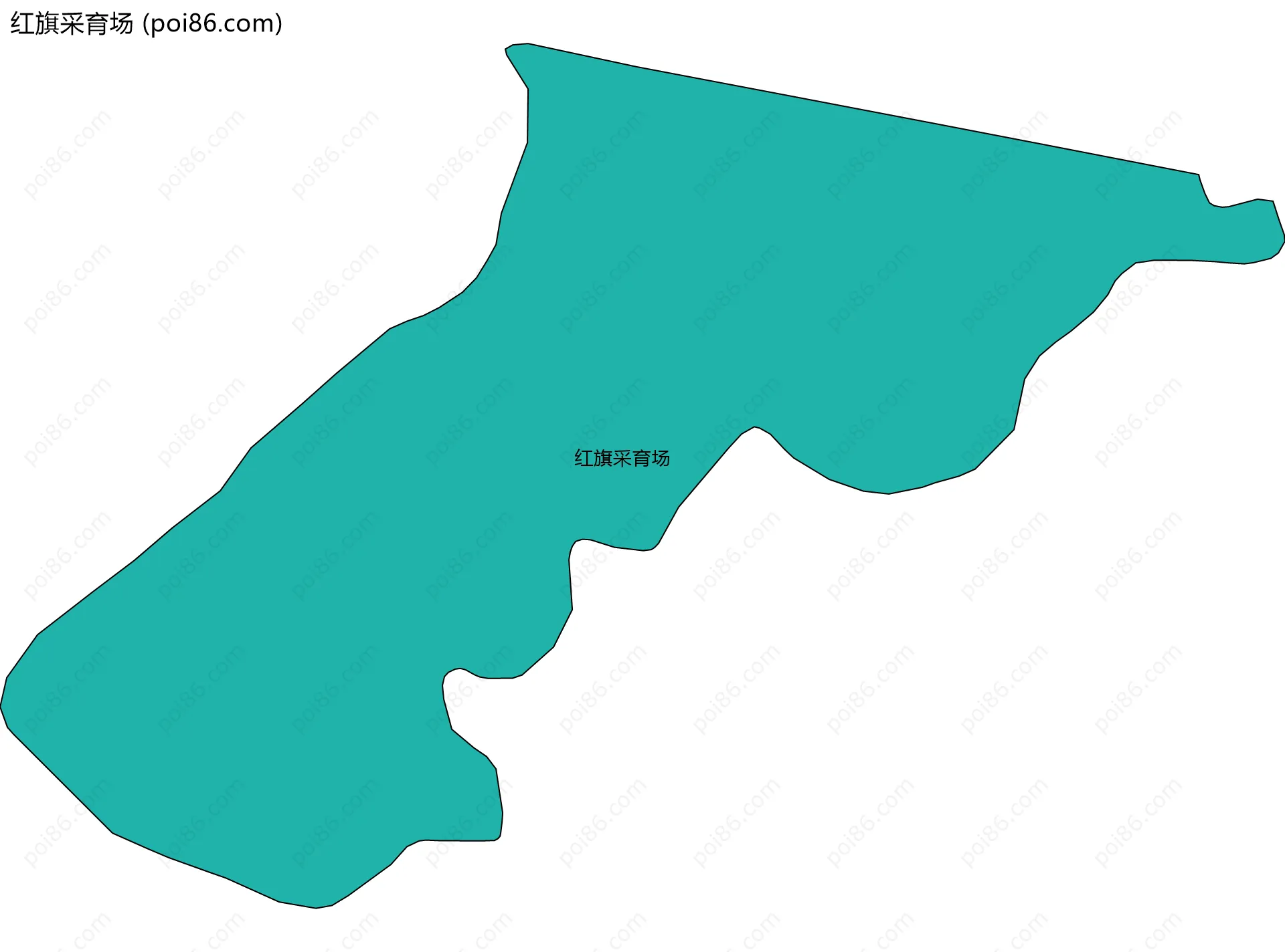 红旗采育场边界地图