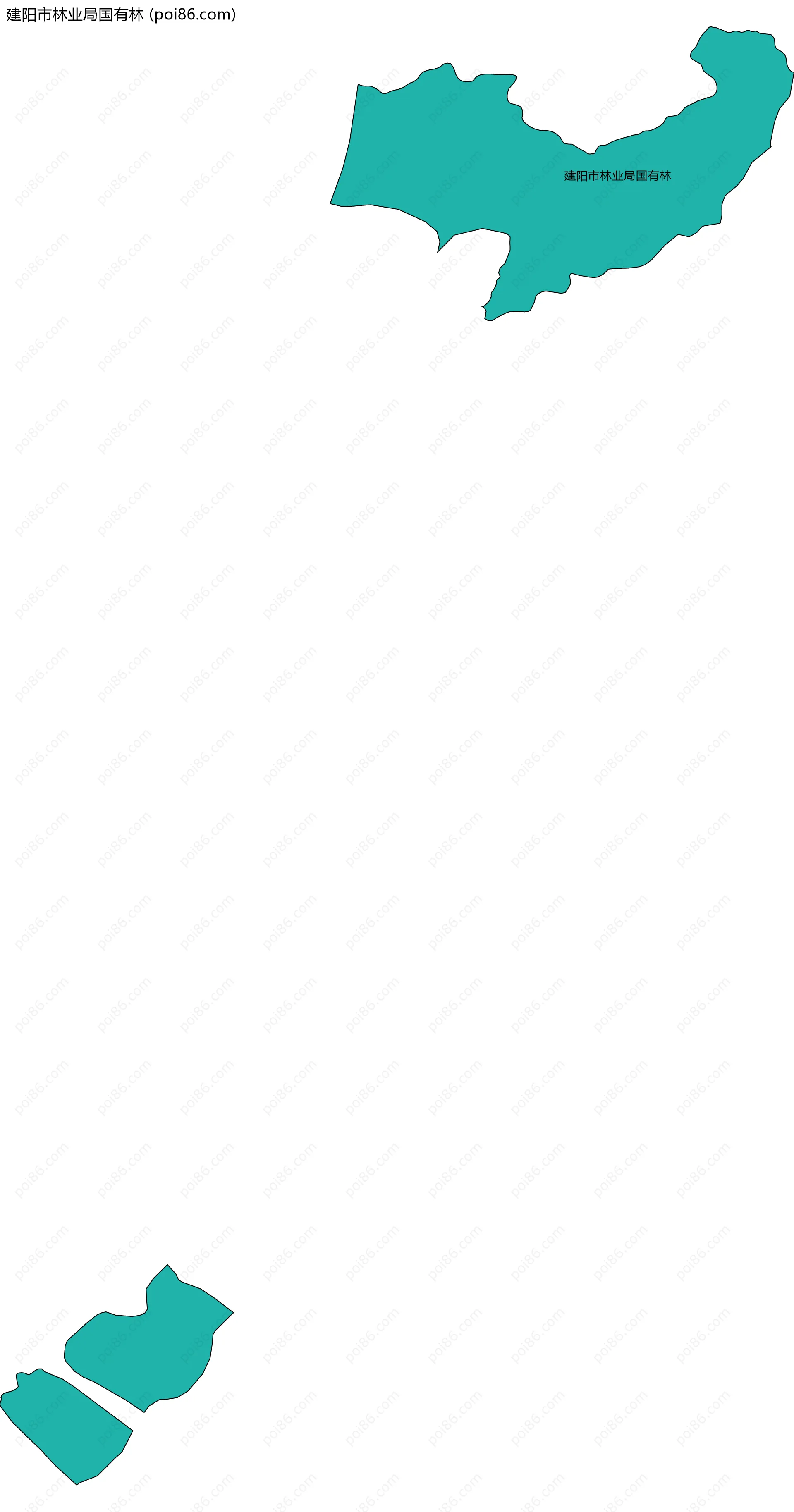 建阳市林业局国有林边界地图