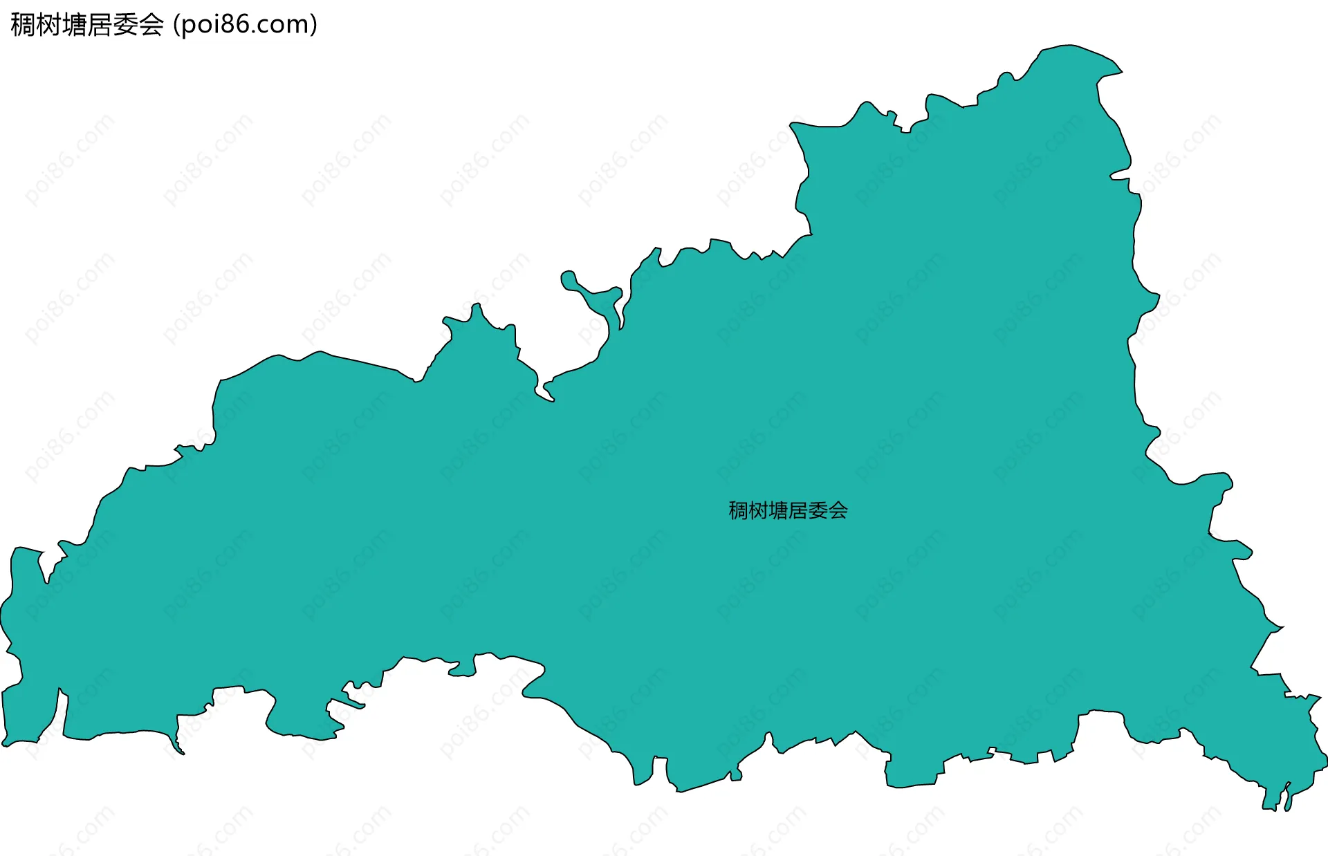 稠树塘居委会边界地图