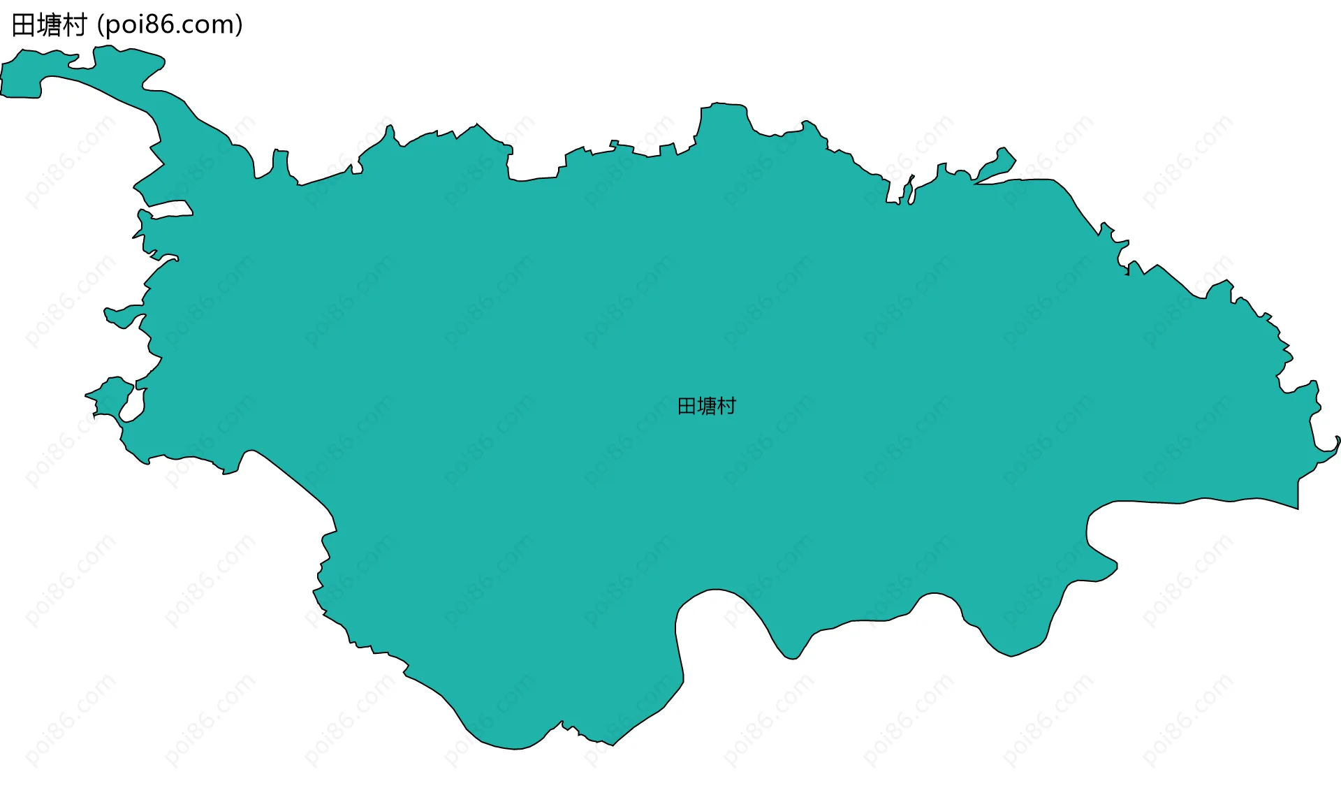 田塘村边界地图