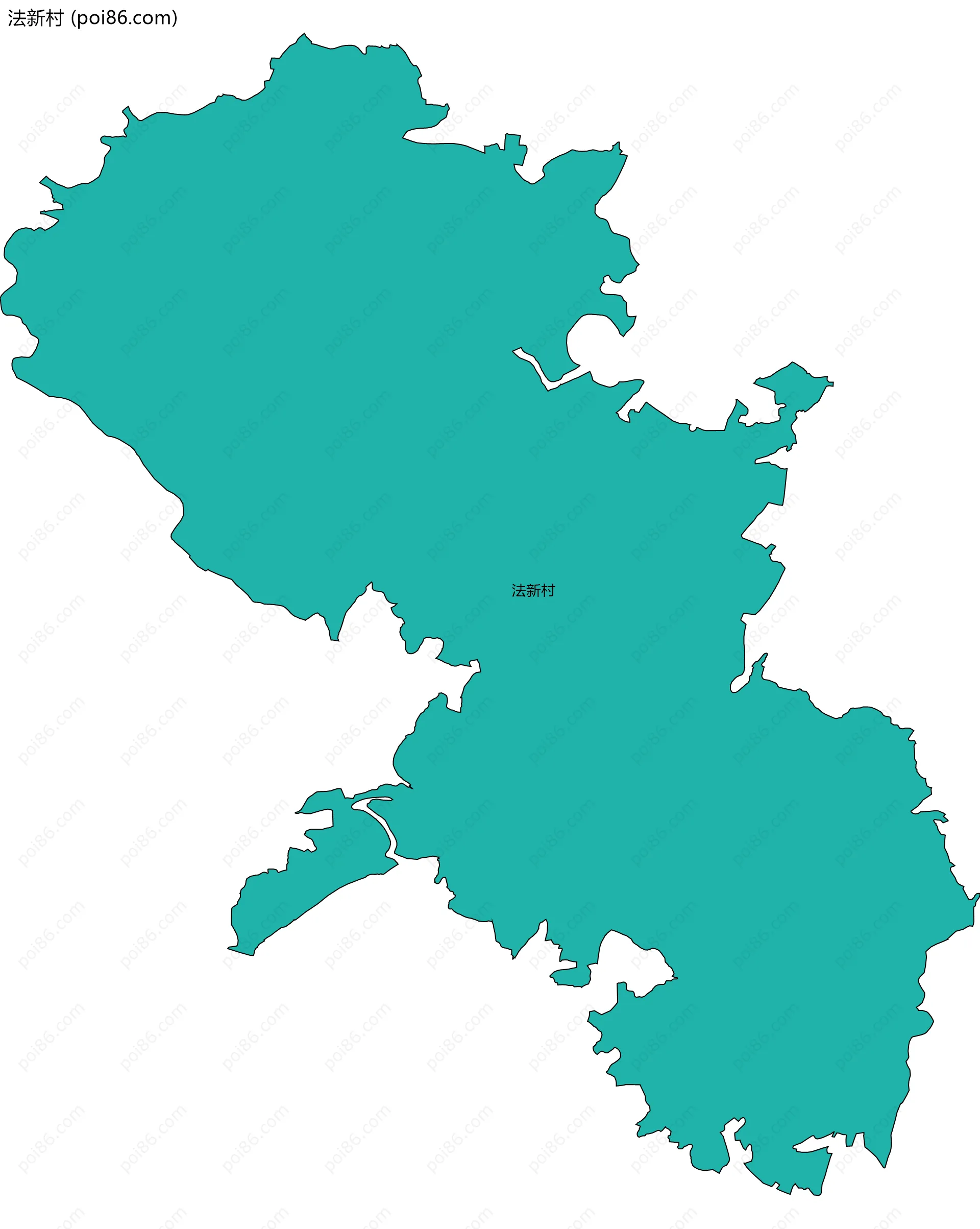 法新村边界地图