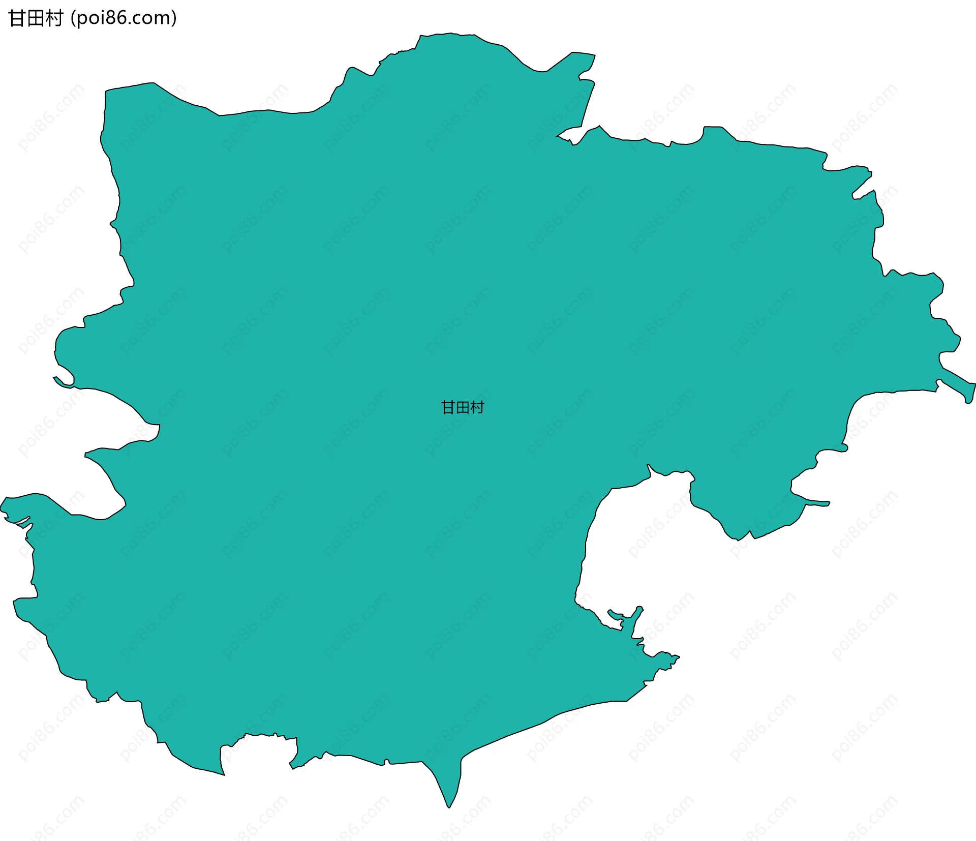 甘田村边界地图
