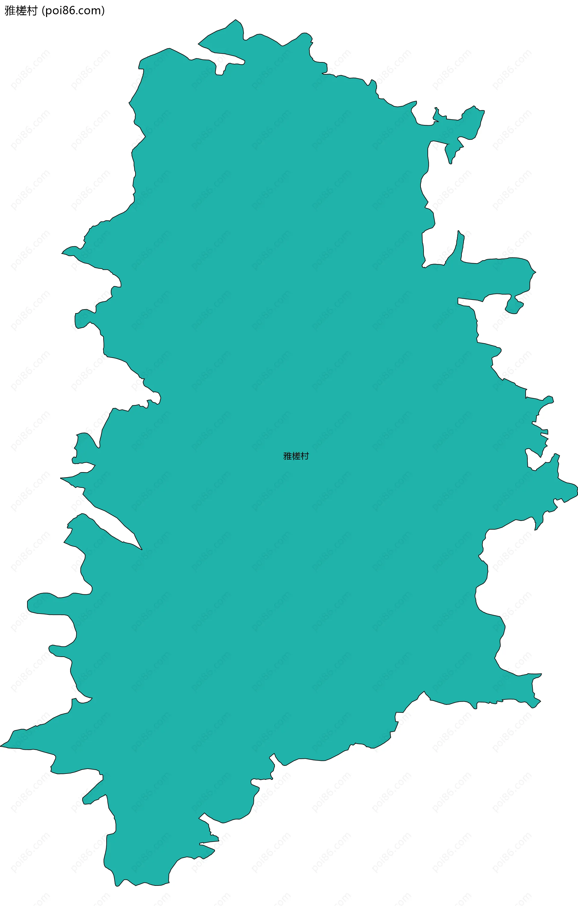 雅槎村边界地图