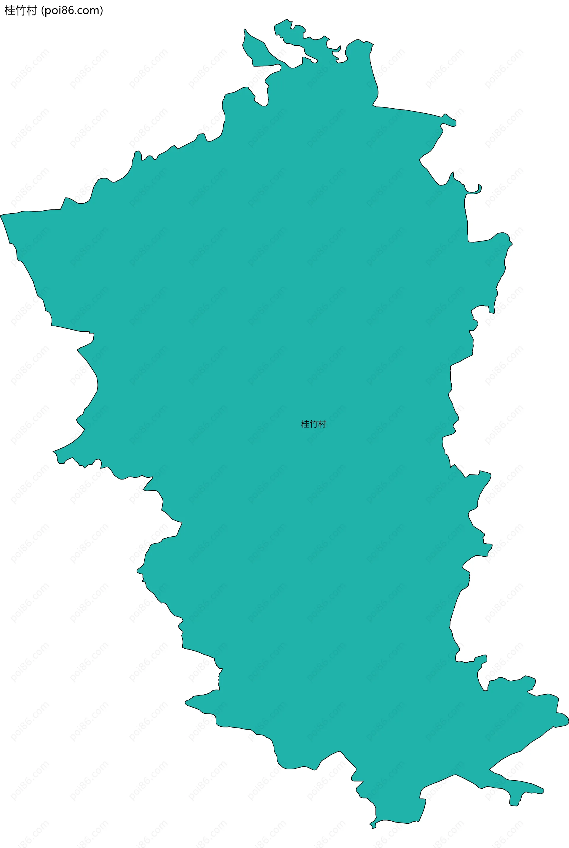 桂竹村边界地图