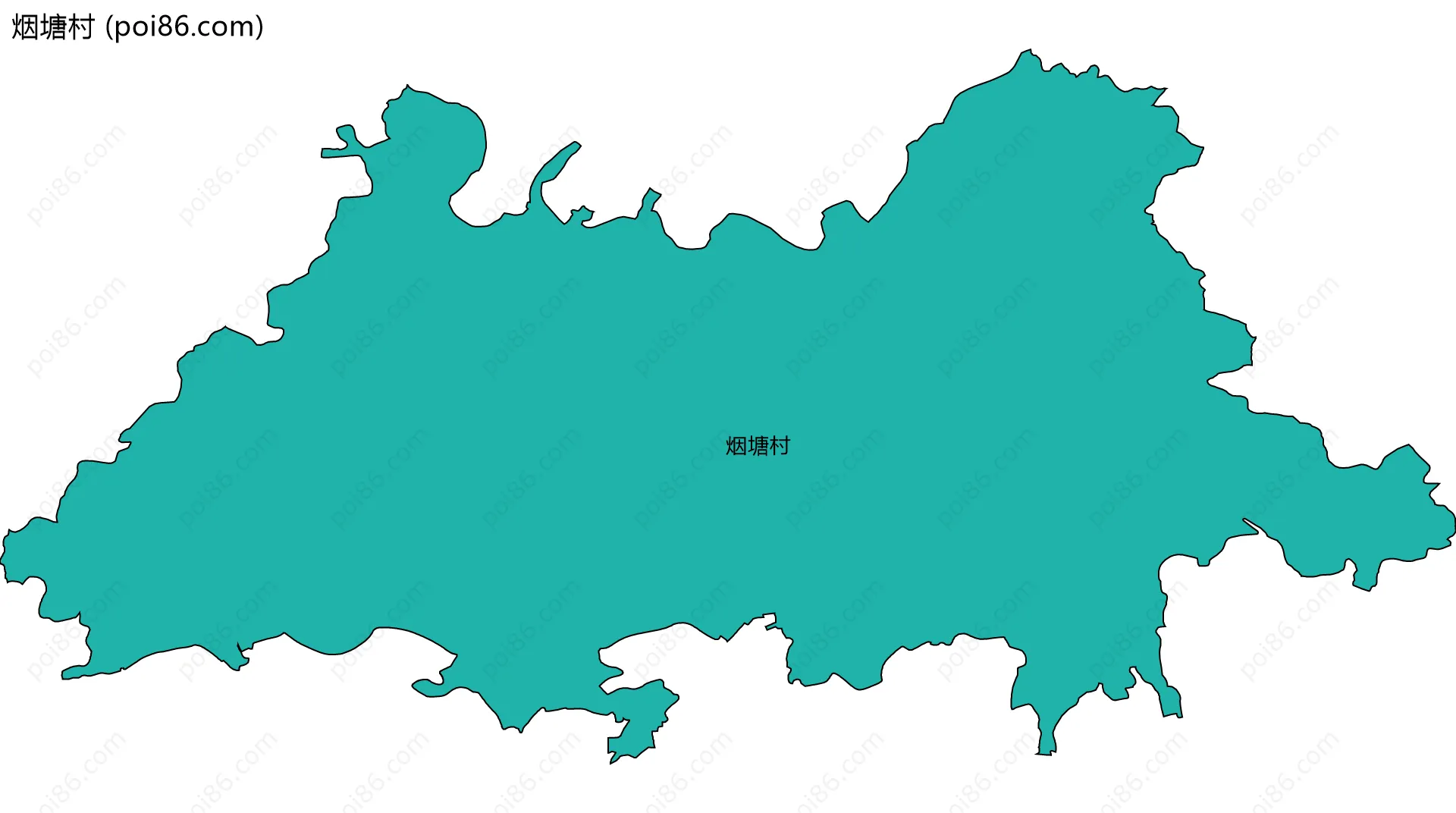 烟塘村边界地图