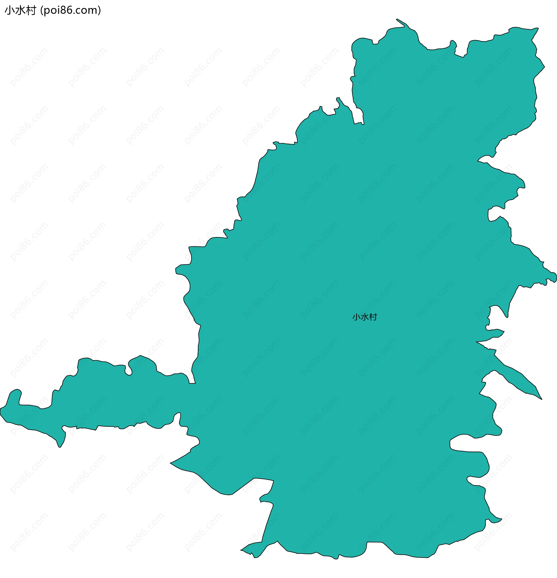 小水村边界地图