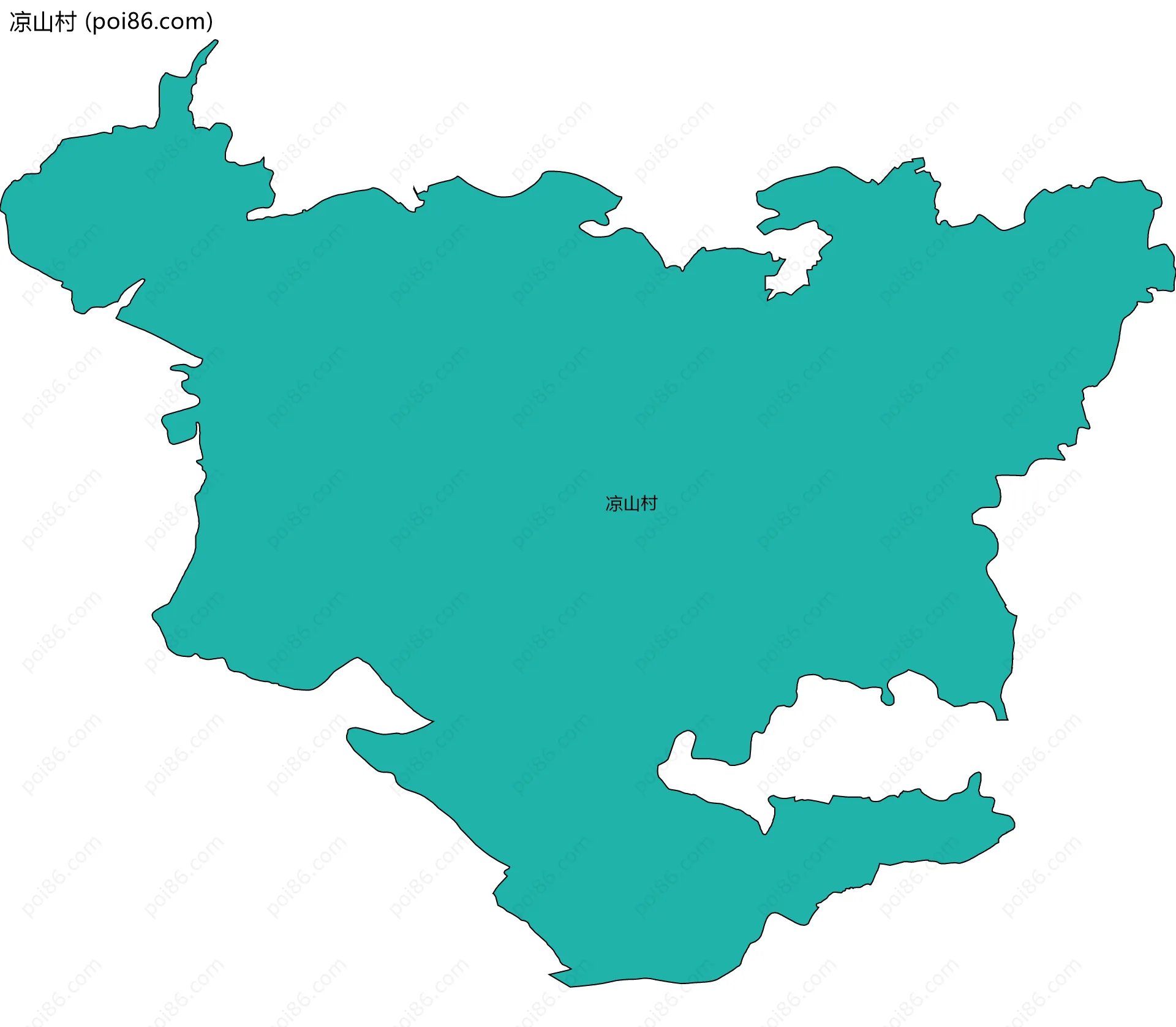 凉山村边界地图