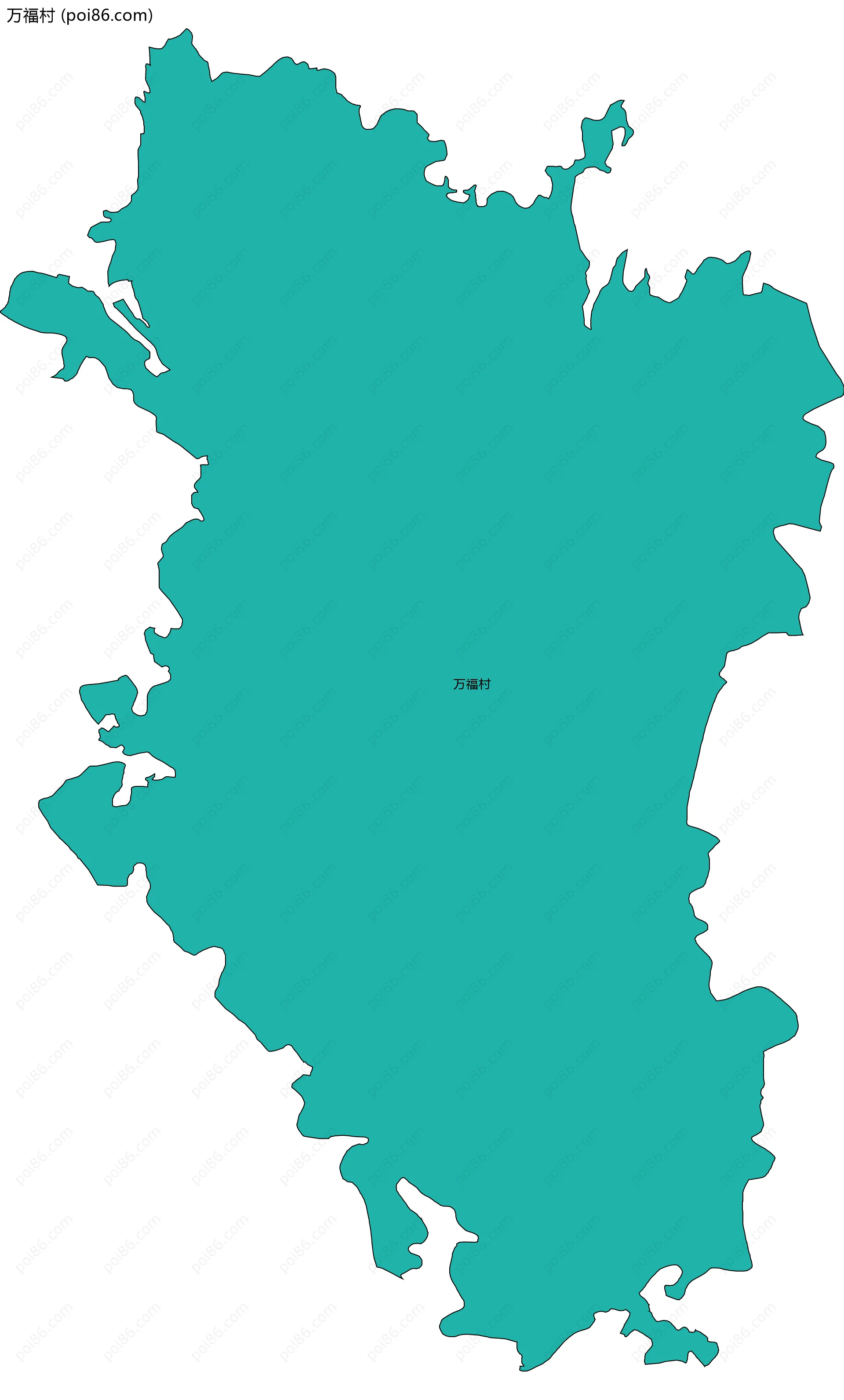 万福村边界地图