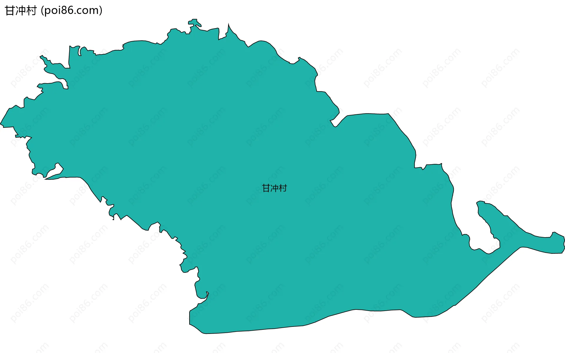 甘冲村边界地图