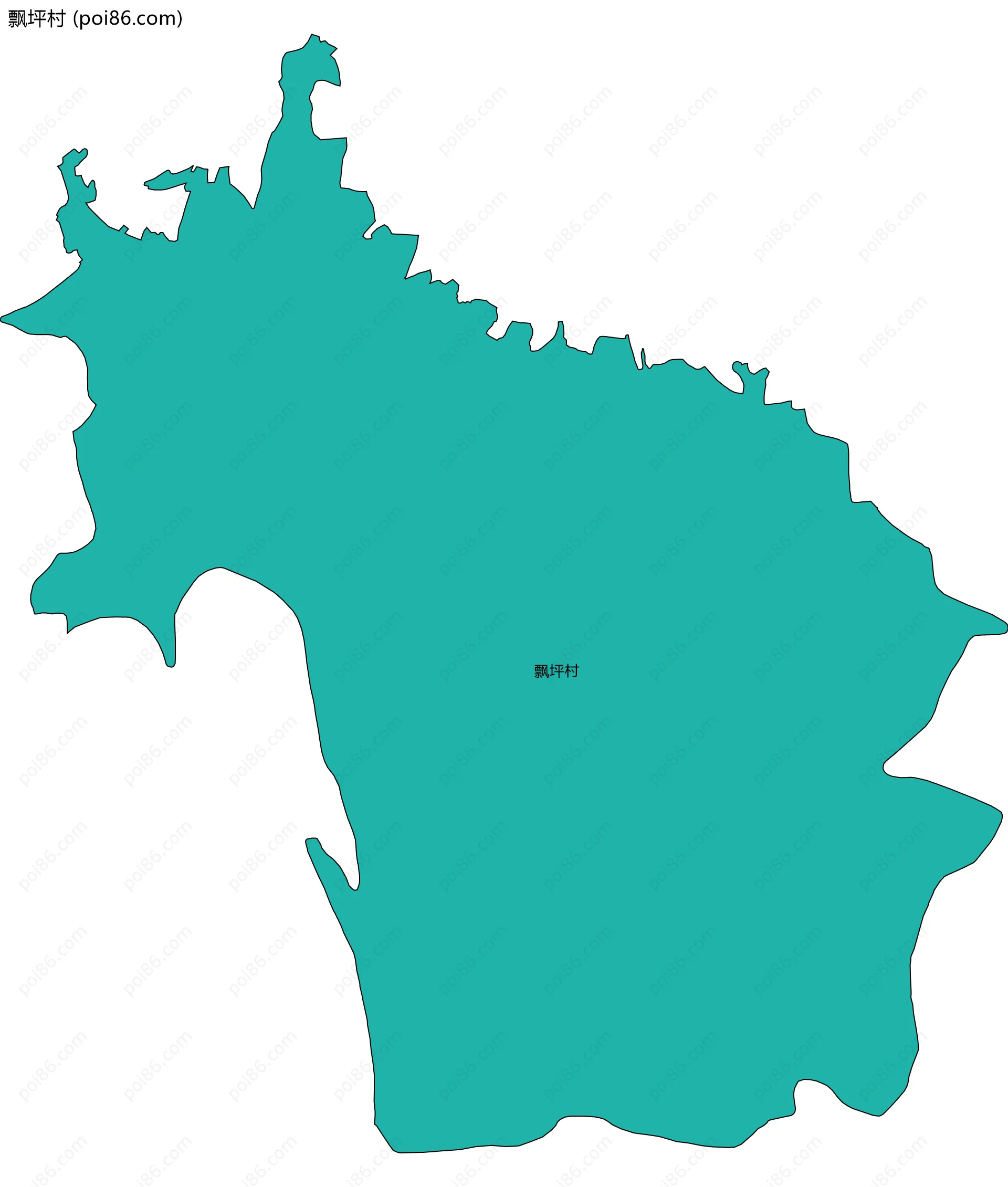 飘坪村边界地图